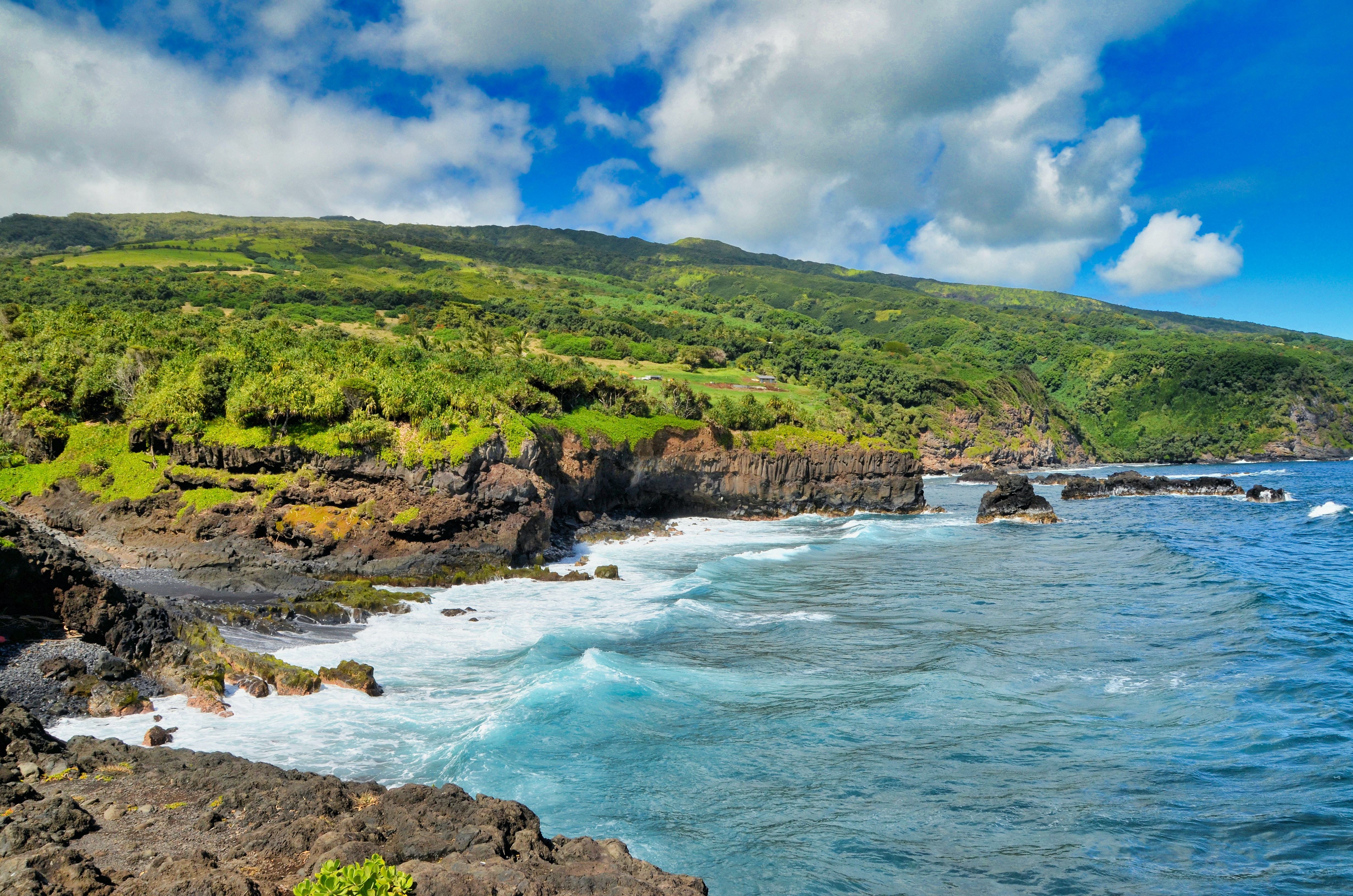 De kust van het eiland Maui, Hawaii