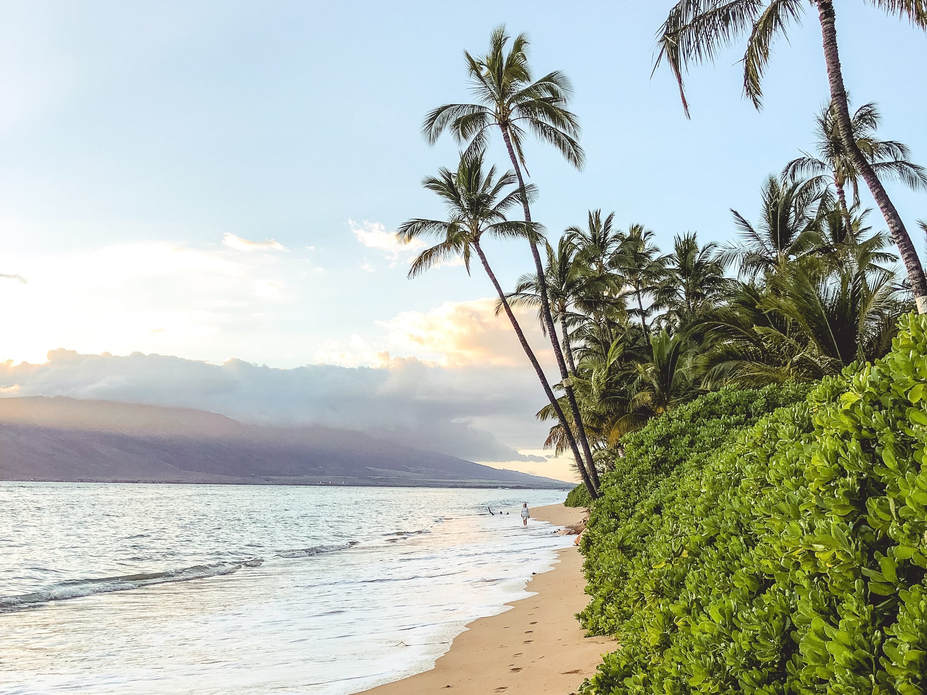 Het strand van Maui, Hawaii