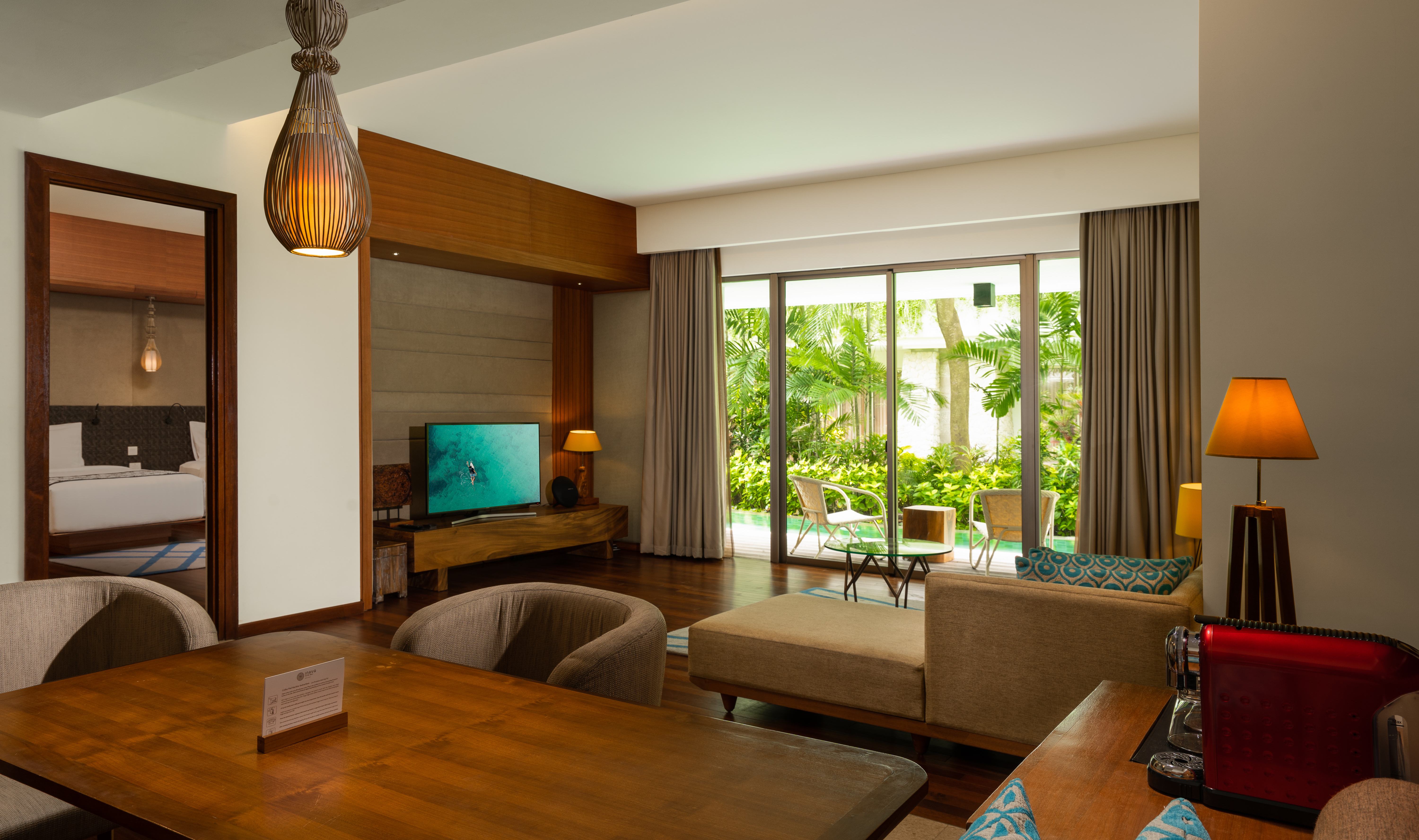 Two Bedroom Suite zitkamer in het Merusaka Nusa Dua op Bali in Indonesie