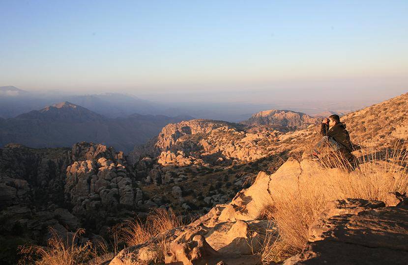 Geniet van het prachtige uitzicht bij Dana Biosphere Reserve in Jordanië