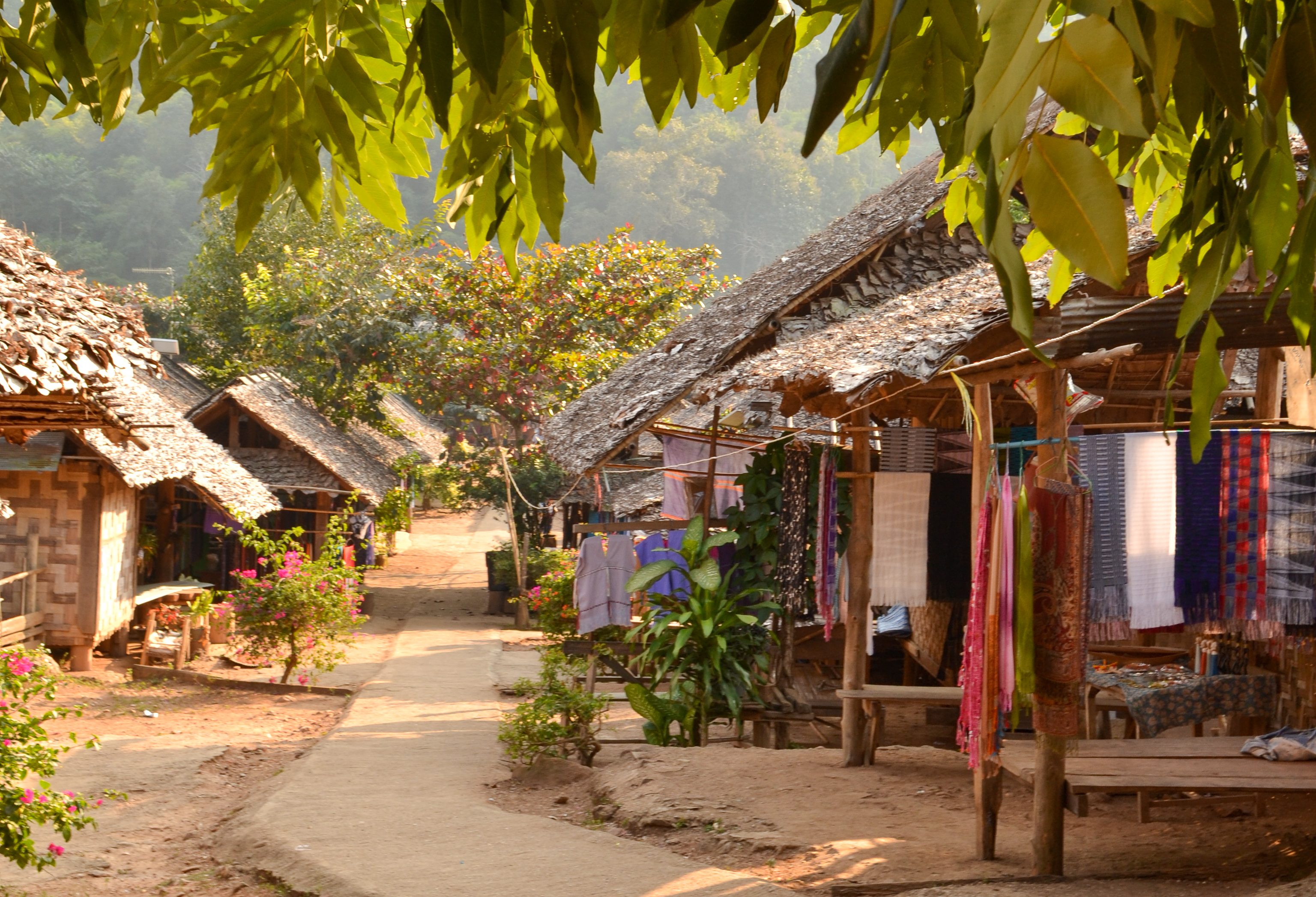 Thailand Huay Pu Keng dorp Kayan bevolking