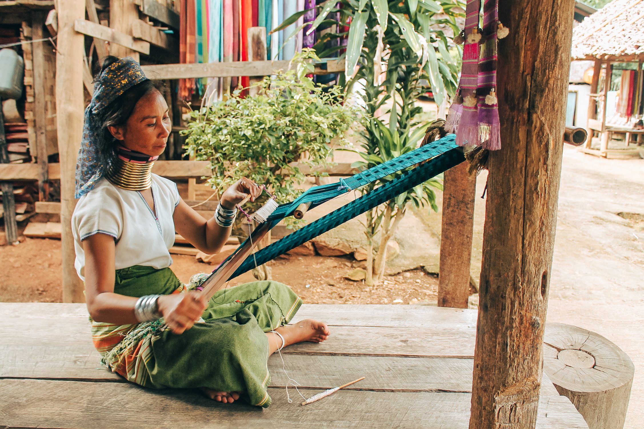 Thailand Huay Pu Keng weven Kayan bevolking