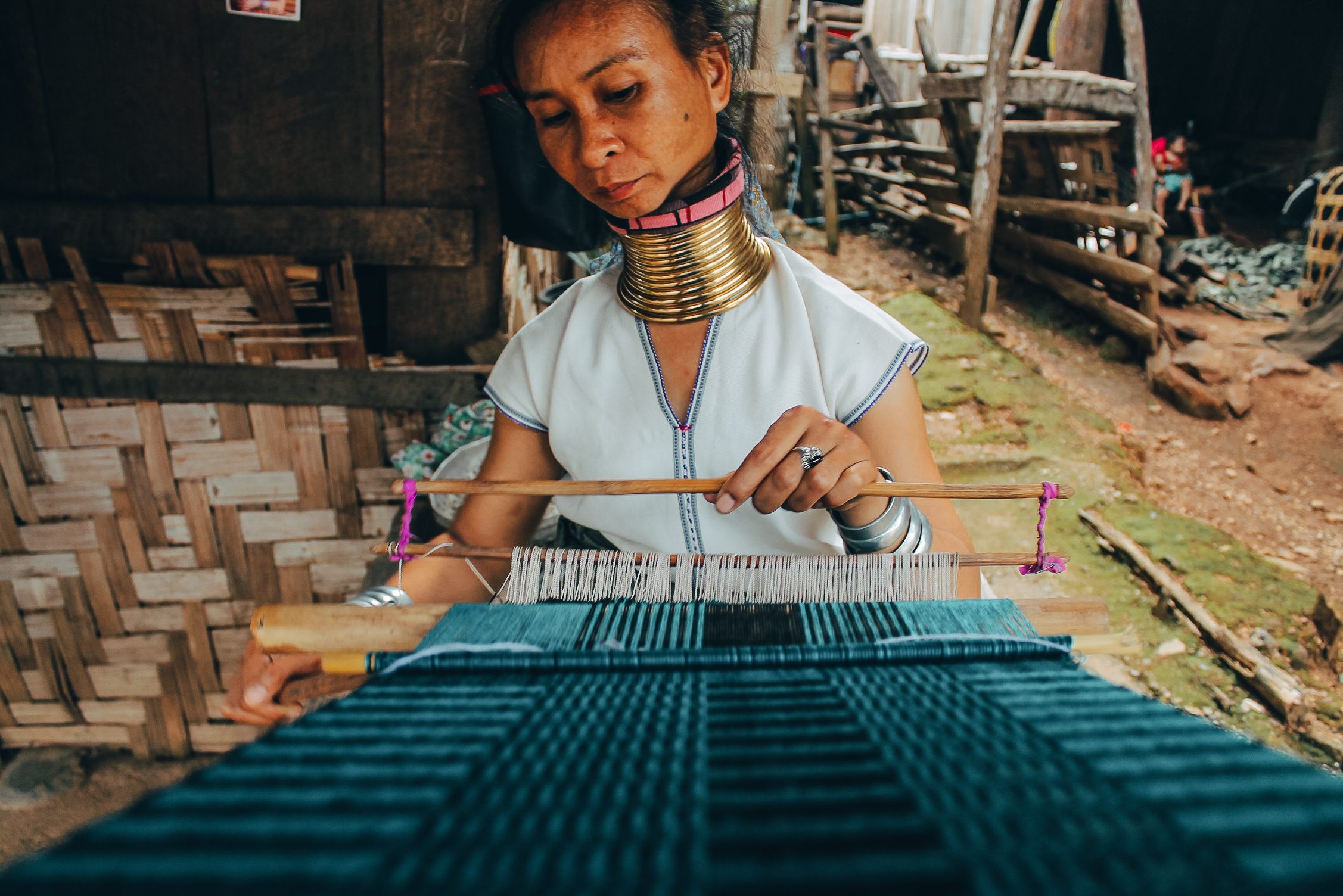 Thailand Huay Pu Keng weven Kayan bevolking