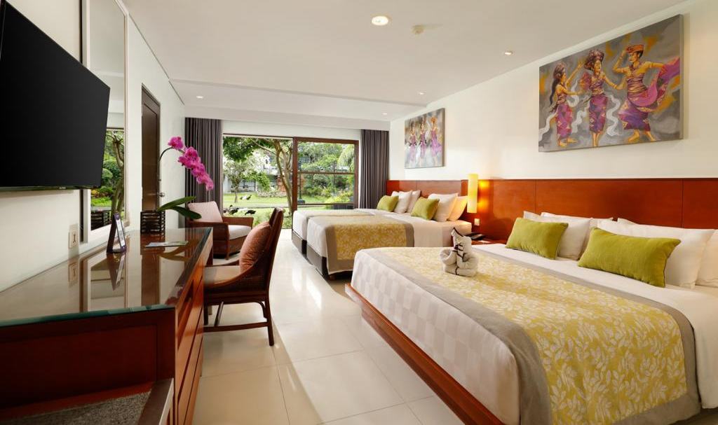 Family Garden View kamer in het Bali Dynasty in Kuta Tuban op Bali