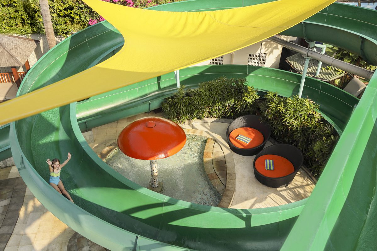 Kids Water Fun Zone in het Bali Dynasty in Kuta Tuban op Bali