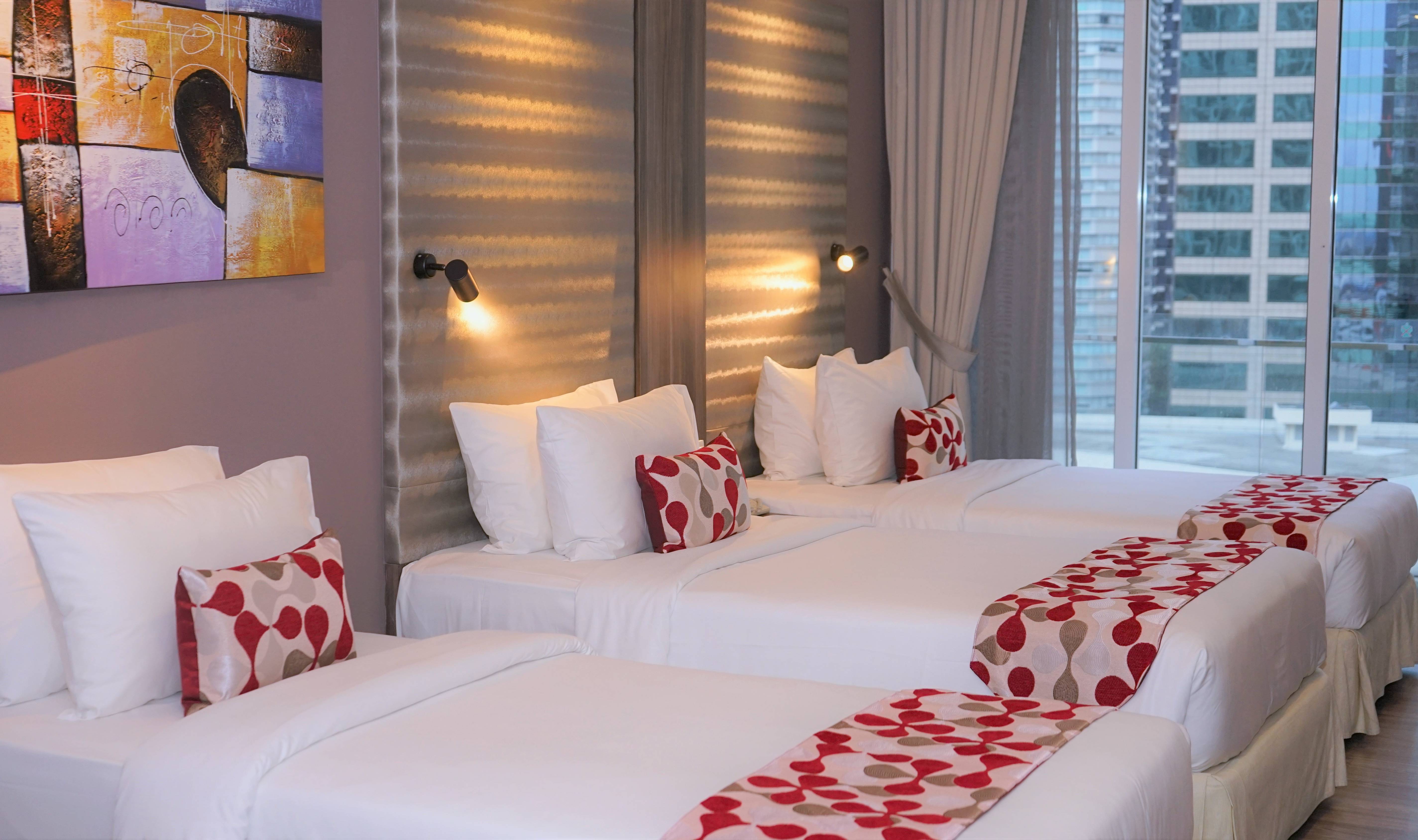 Maleisië-Kuala-Lumpur-Ramada-KLCC-Studio-Family-Triple-kamer-3-bedden