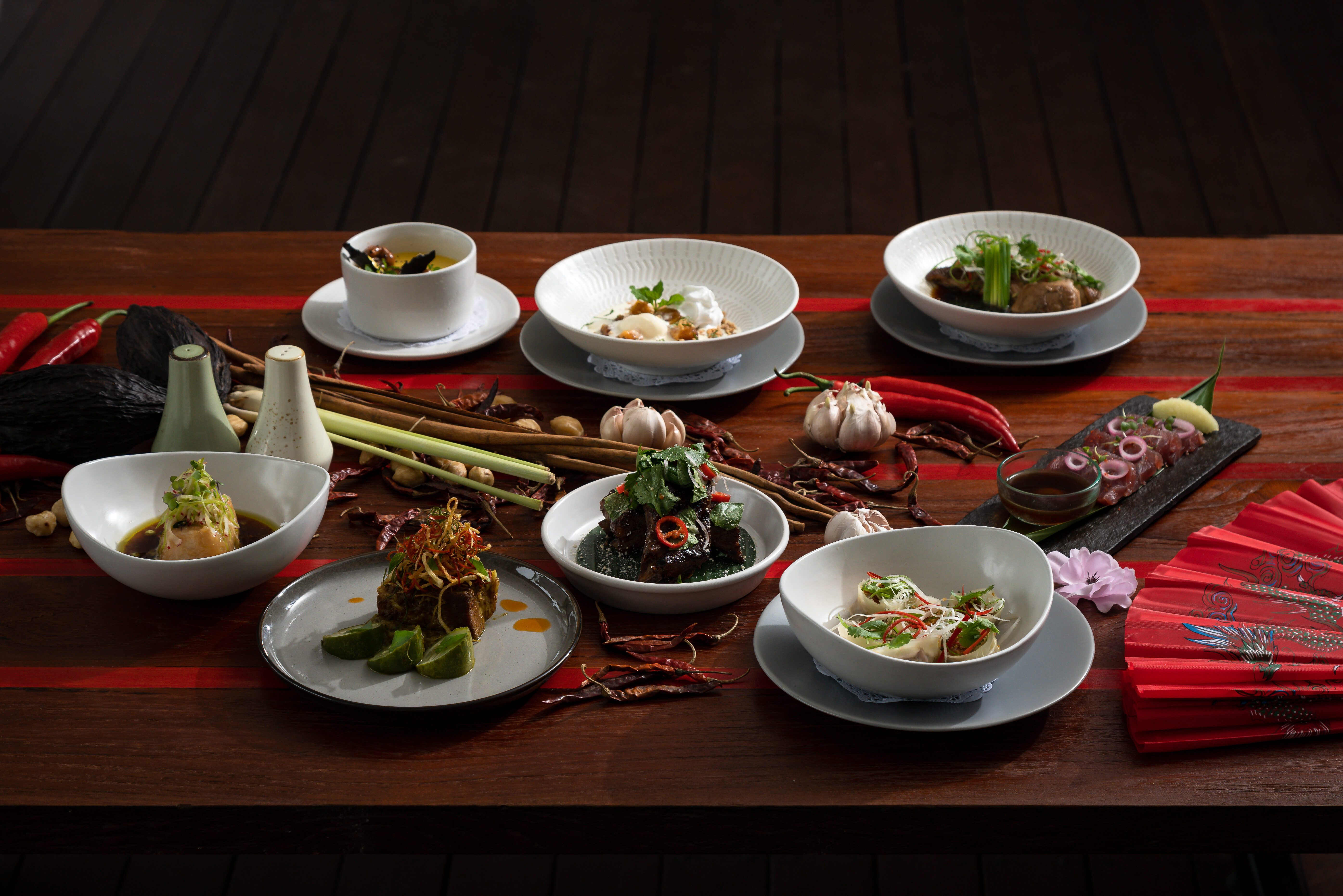 Gerechtjes van Suzie Q Restaurant in het Double Six Luxury Hotel in Seminyak op Bali