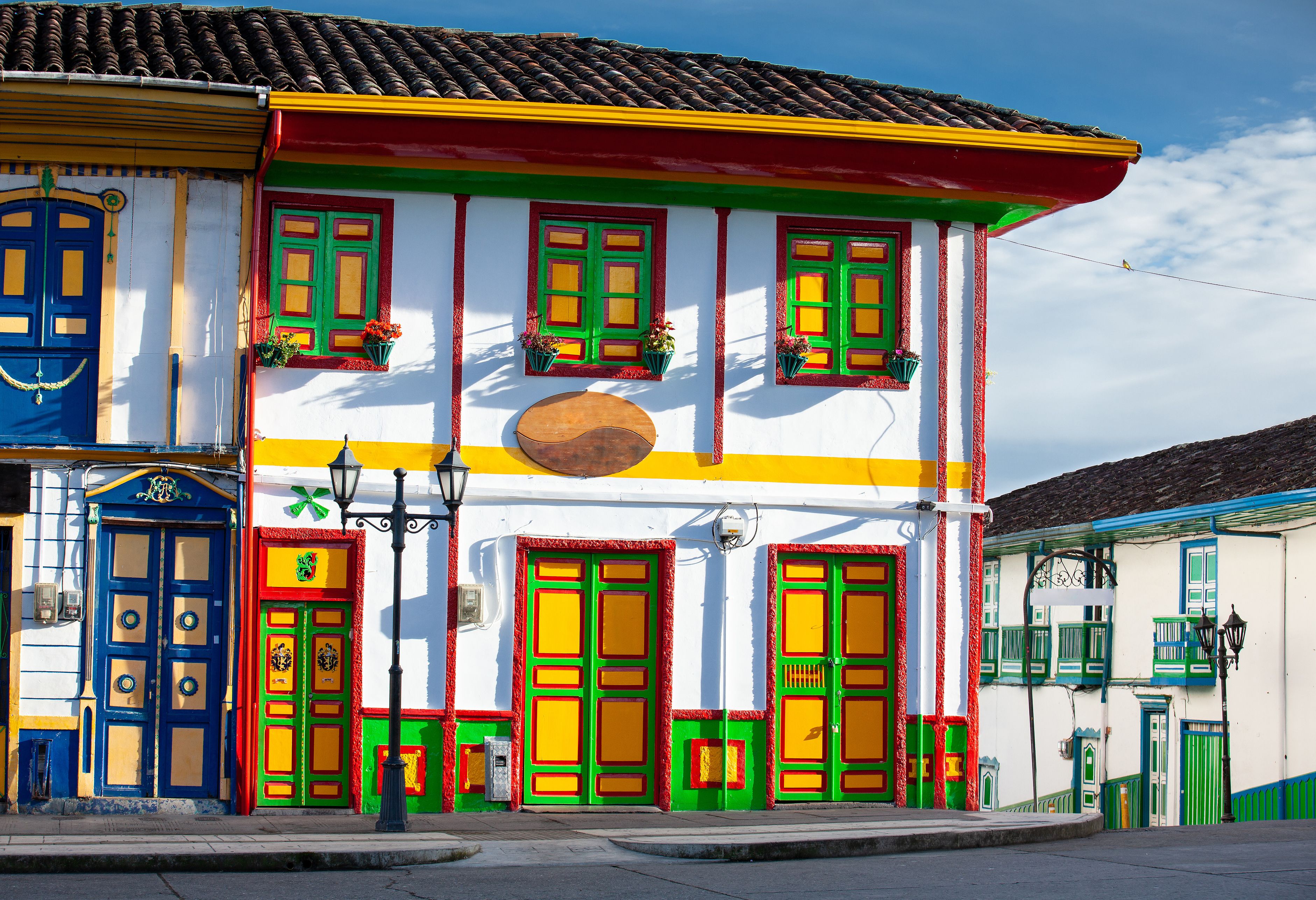 Colombia Salento Gekleurde huizen