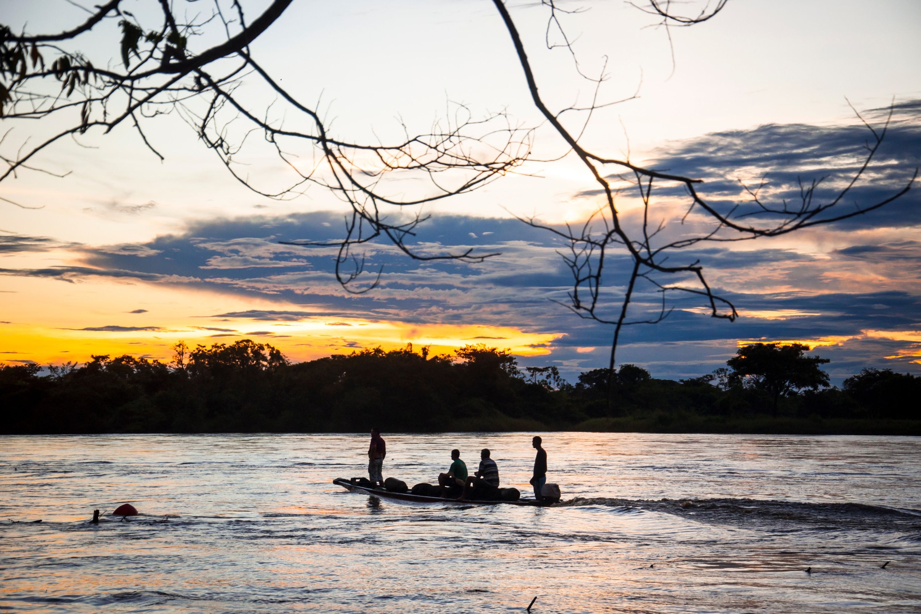 Colombia Los Llanos Zonsondergang