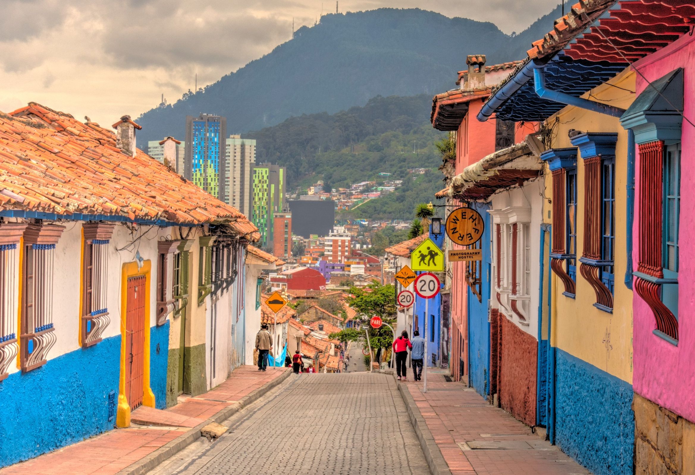 La-Candelaria wijk in Bogota, Colombia