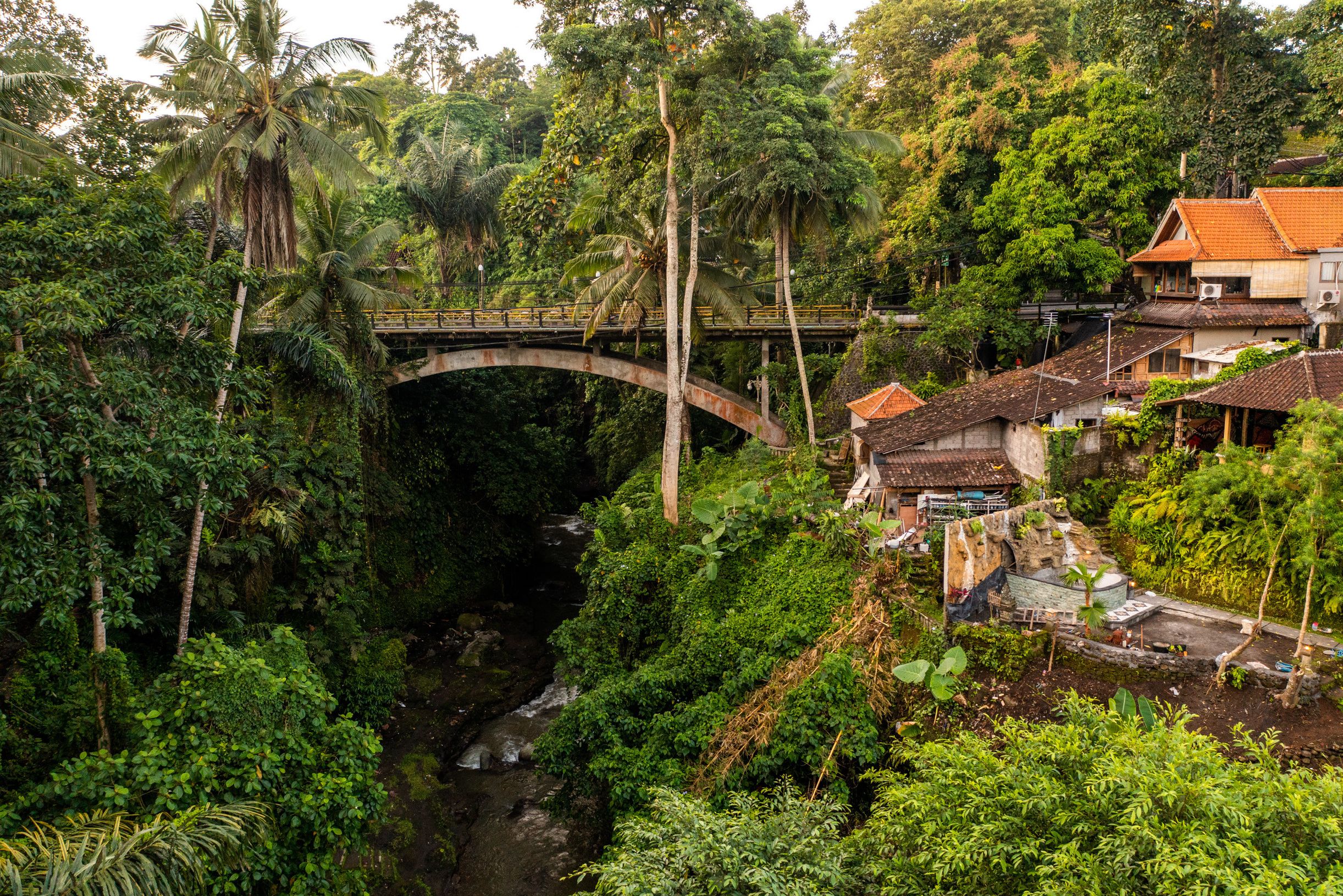 Tropische omgeving van Ubud op Bali in Indonesie