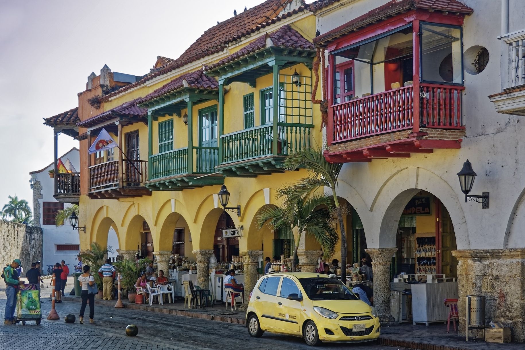Straat in Cartagena, Colombia