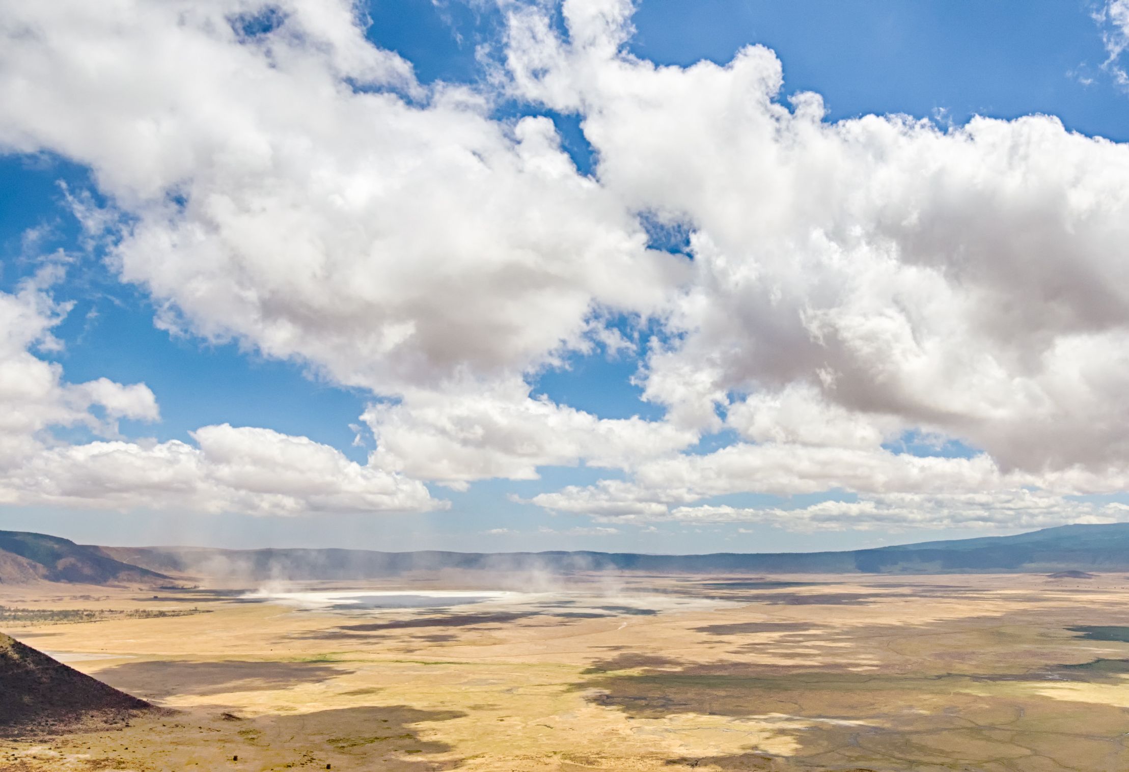 Uitzicht op de Ngorongoro krater in Tanzania