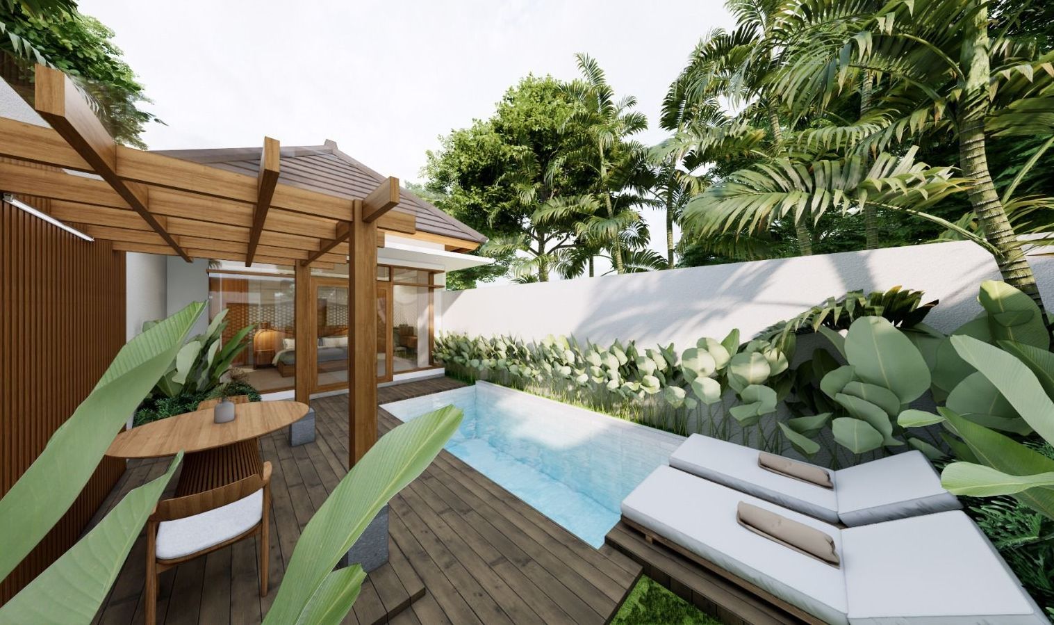 Zwembadje van de One Bedroom Signature Pool Villa in Tonys Vilas Resort in Seminyak op Bali