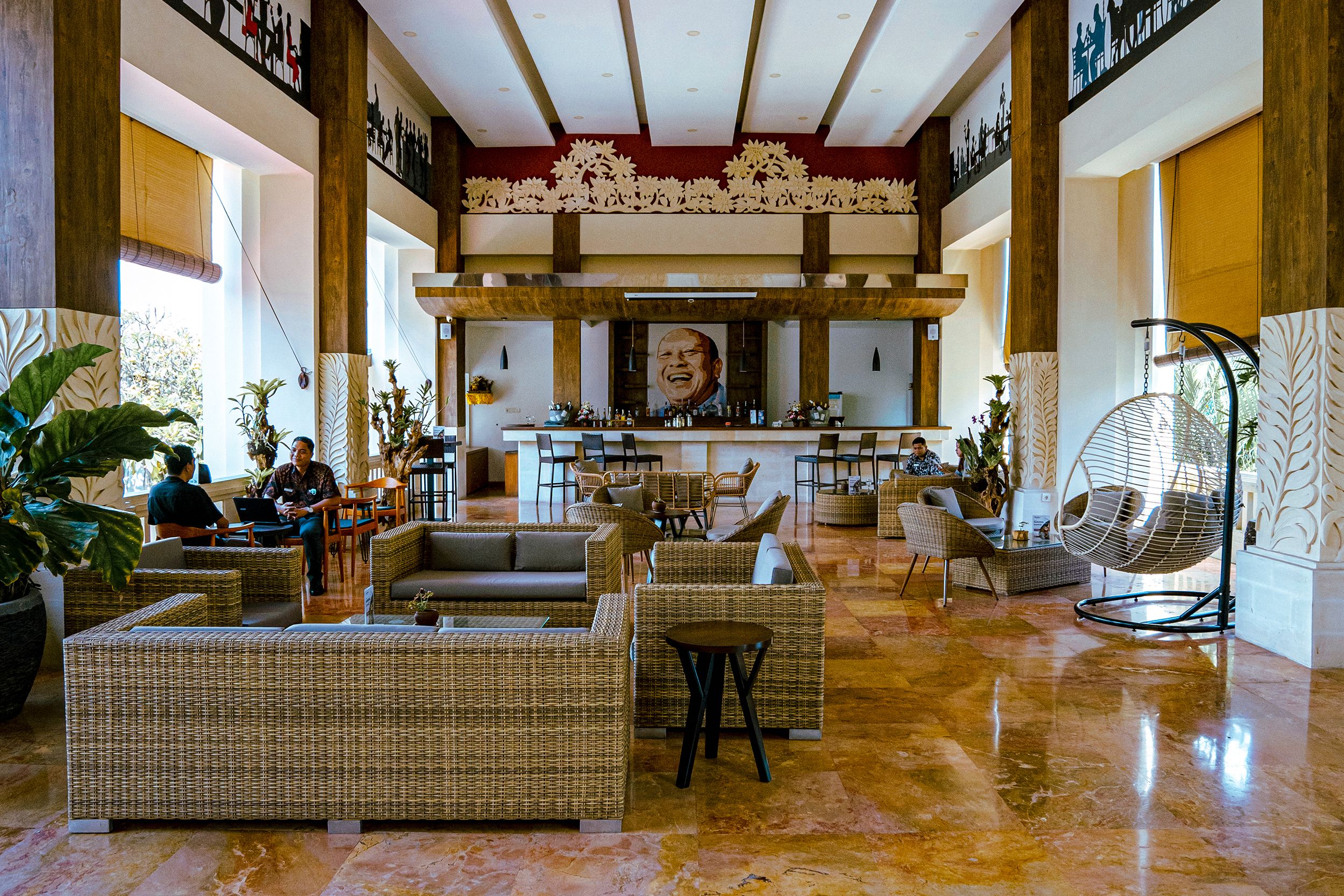 Buddhas Lounge in Tonys Villas in Seminyak op Bali