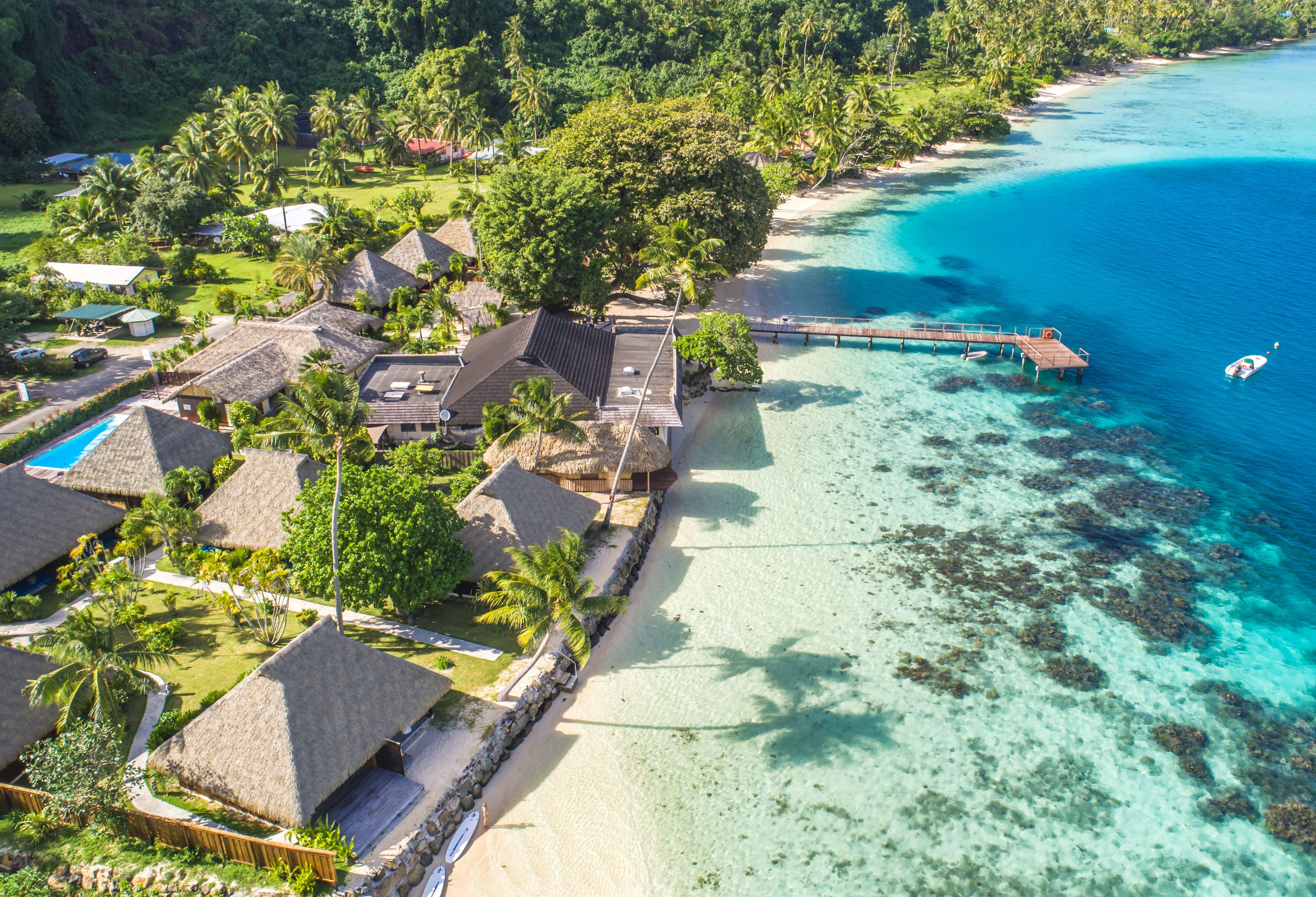 Hotel Le Mahana op Huahine in Frans-Polynesie