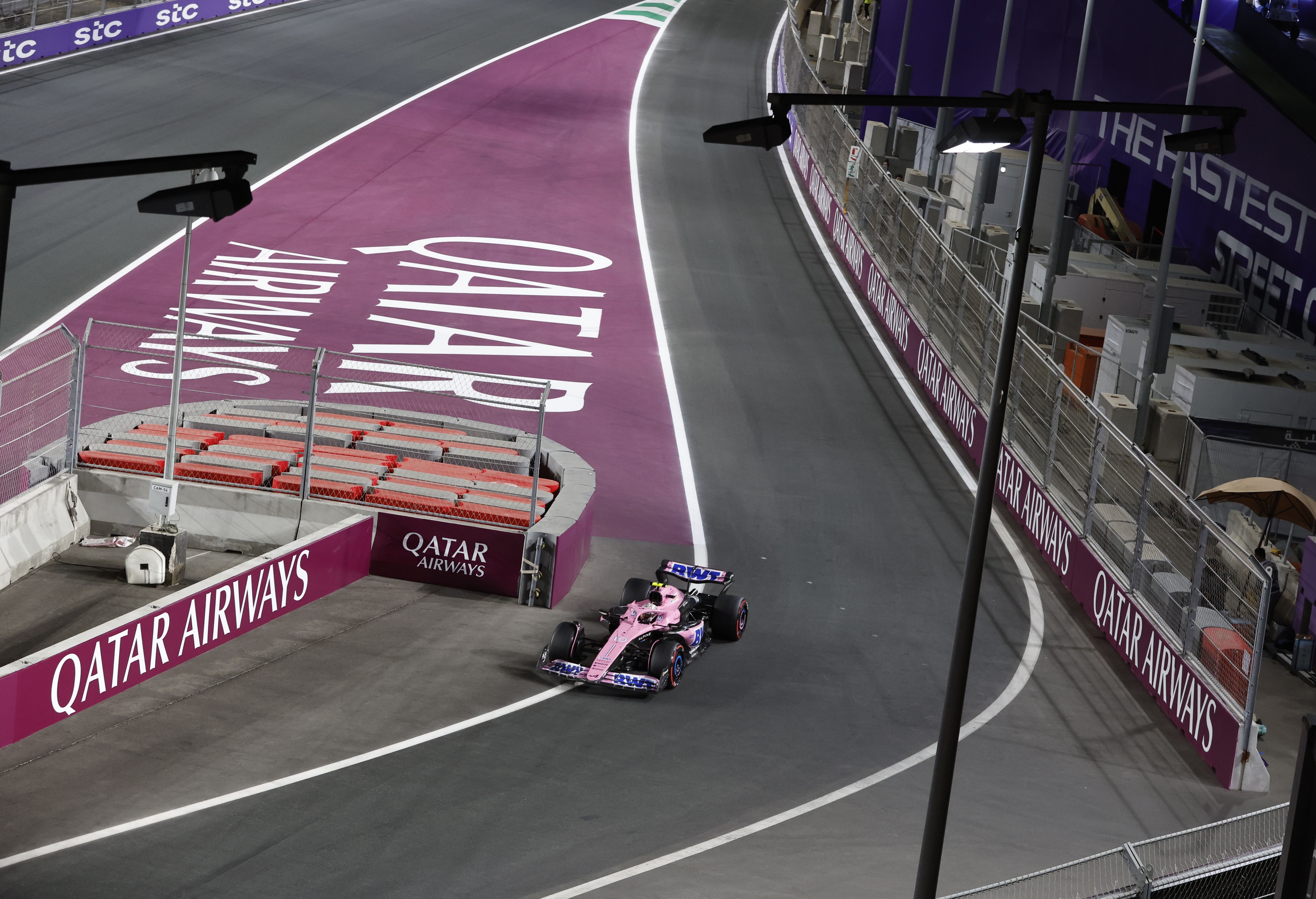 Formule 1 wagen op het Lusail International Circuit in Doha in Qatar
