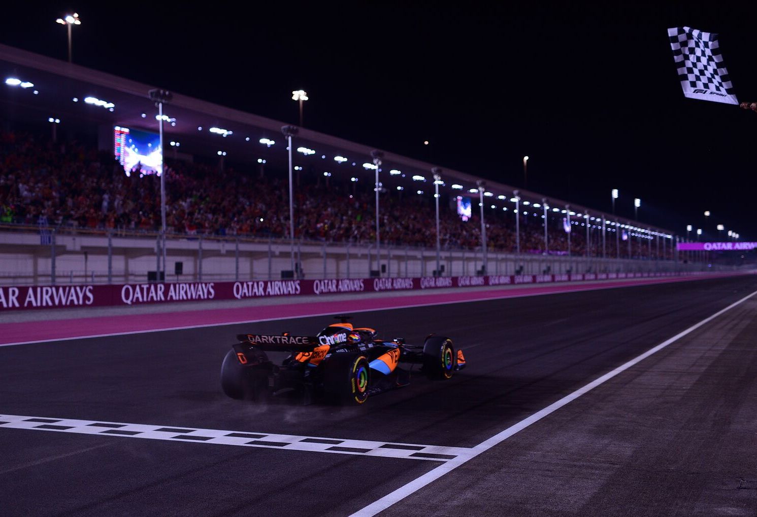 Finish op het Lusail International Circuit in Doha in Qatar