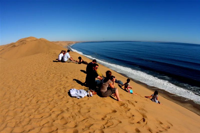 Duinen met uitzicht op zee