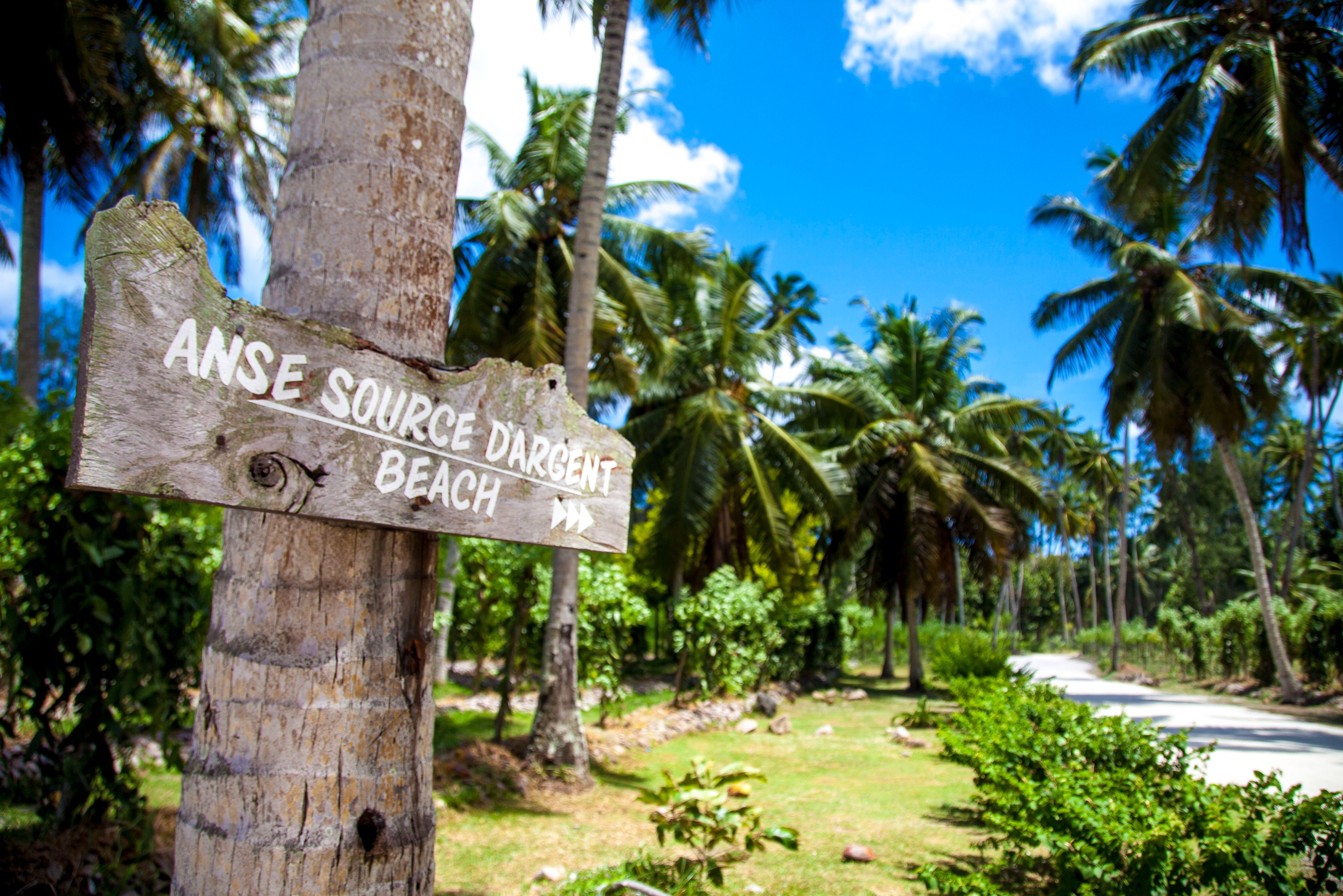 Wegwijzer op La Digue