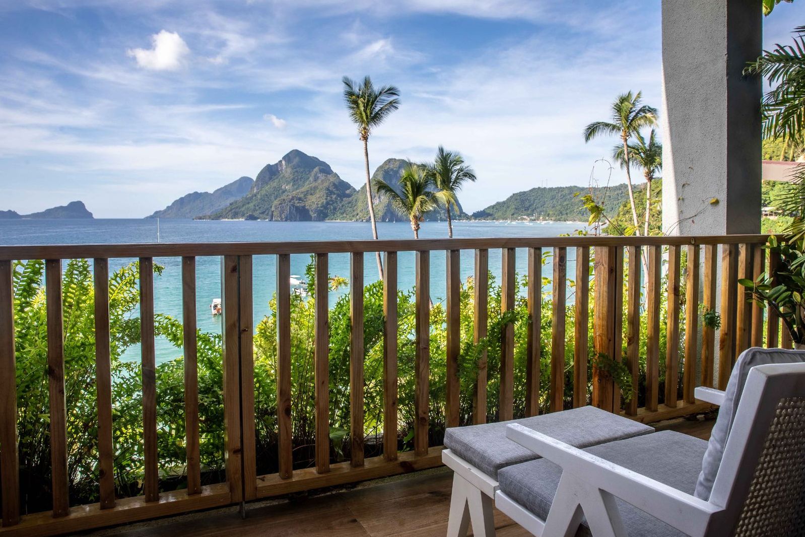 Filipijnen El Nido Maremegmeg Beach Club Balkon