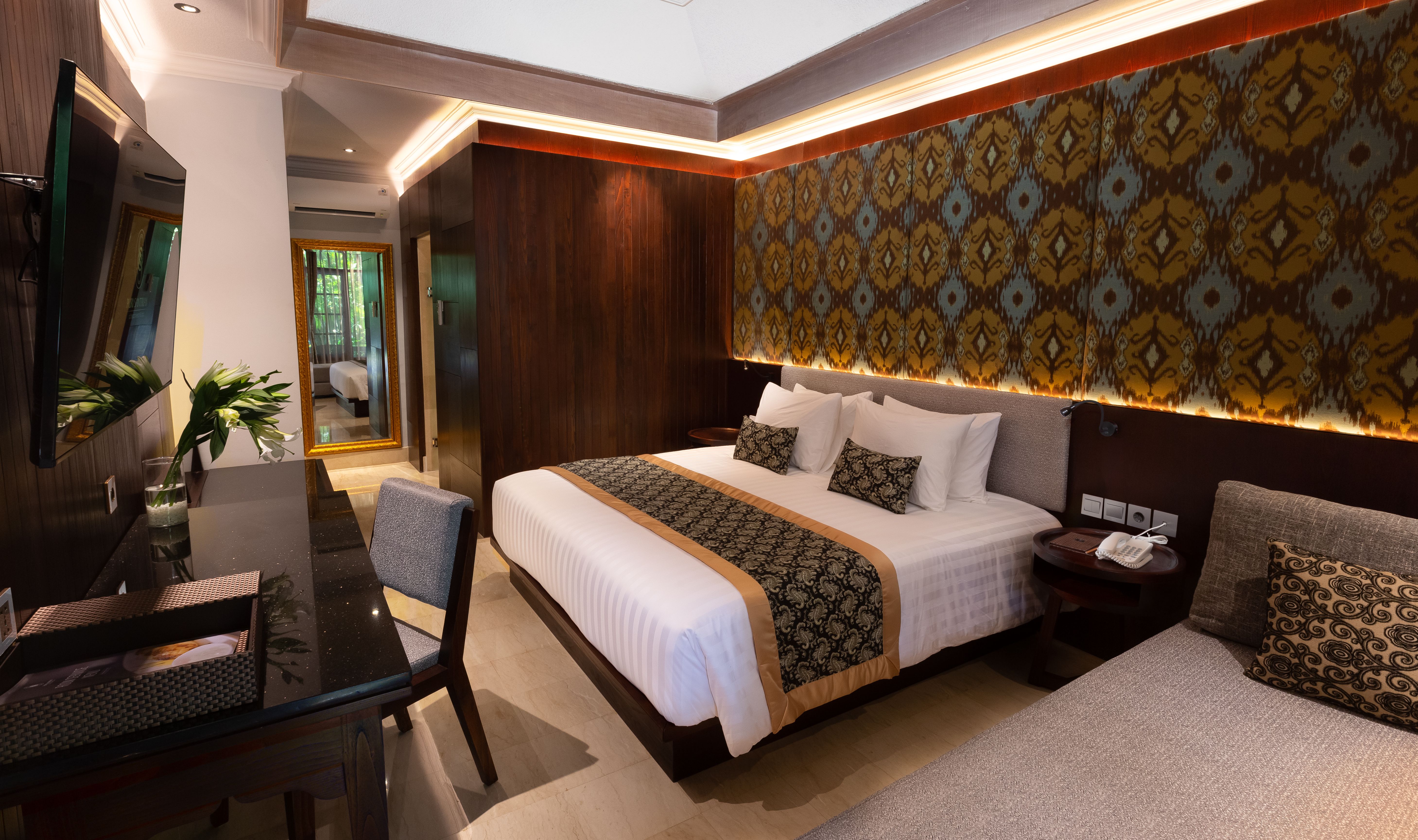 Deluxe kamer in het Puri Santrian in Sanur op Bali