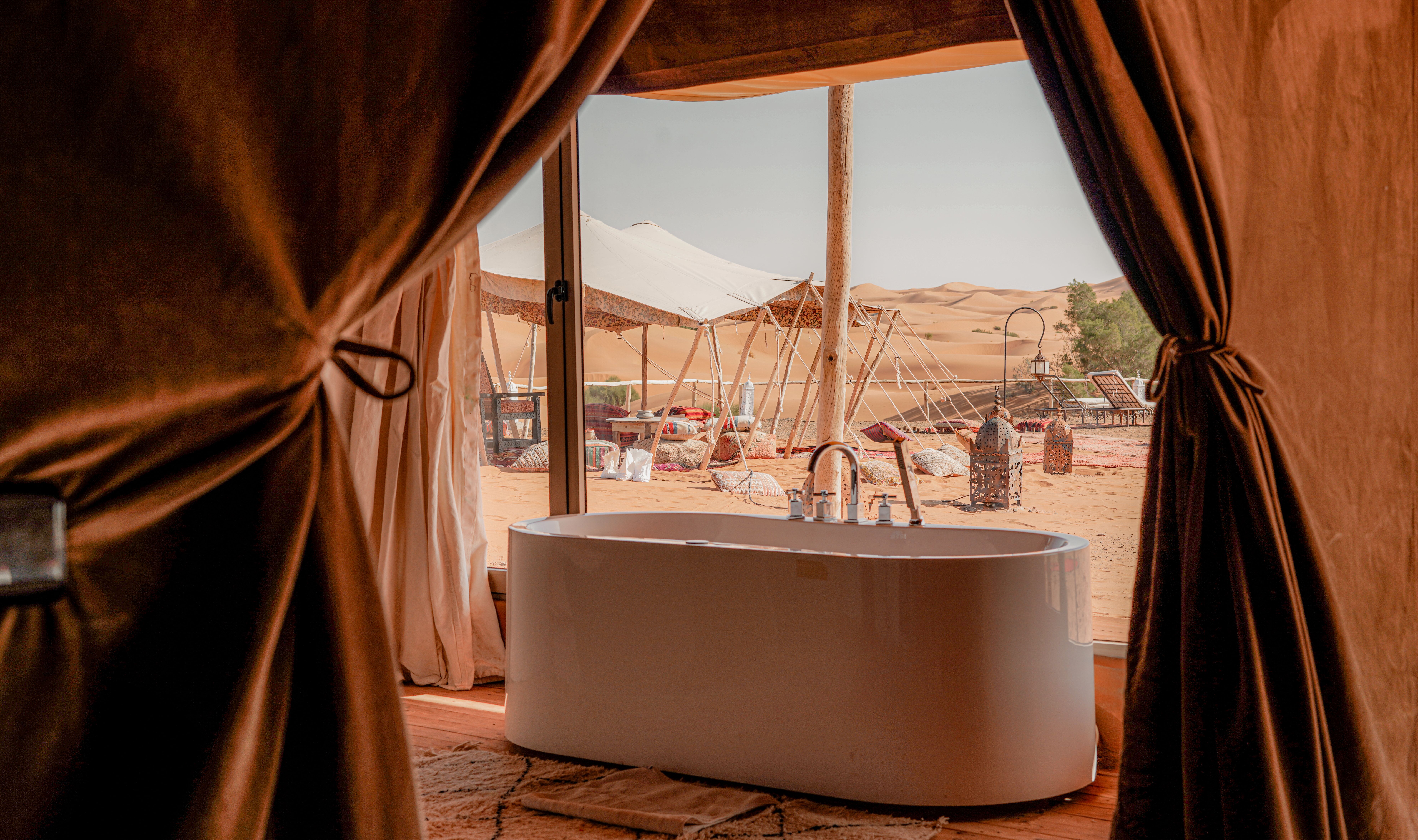 Royal Tent bad met uitzicht