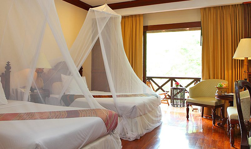 Deluxe kamer in het Villa Santi Resort in Luang Prabang in Laos