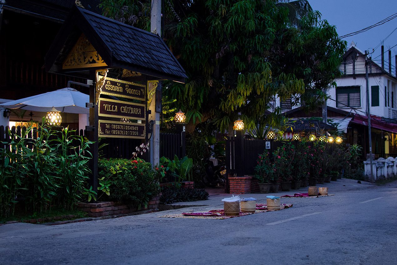 Ingang van het Villa Chitdara in Luang Prabang in Laos