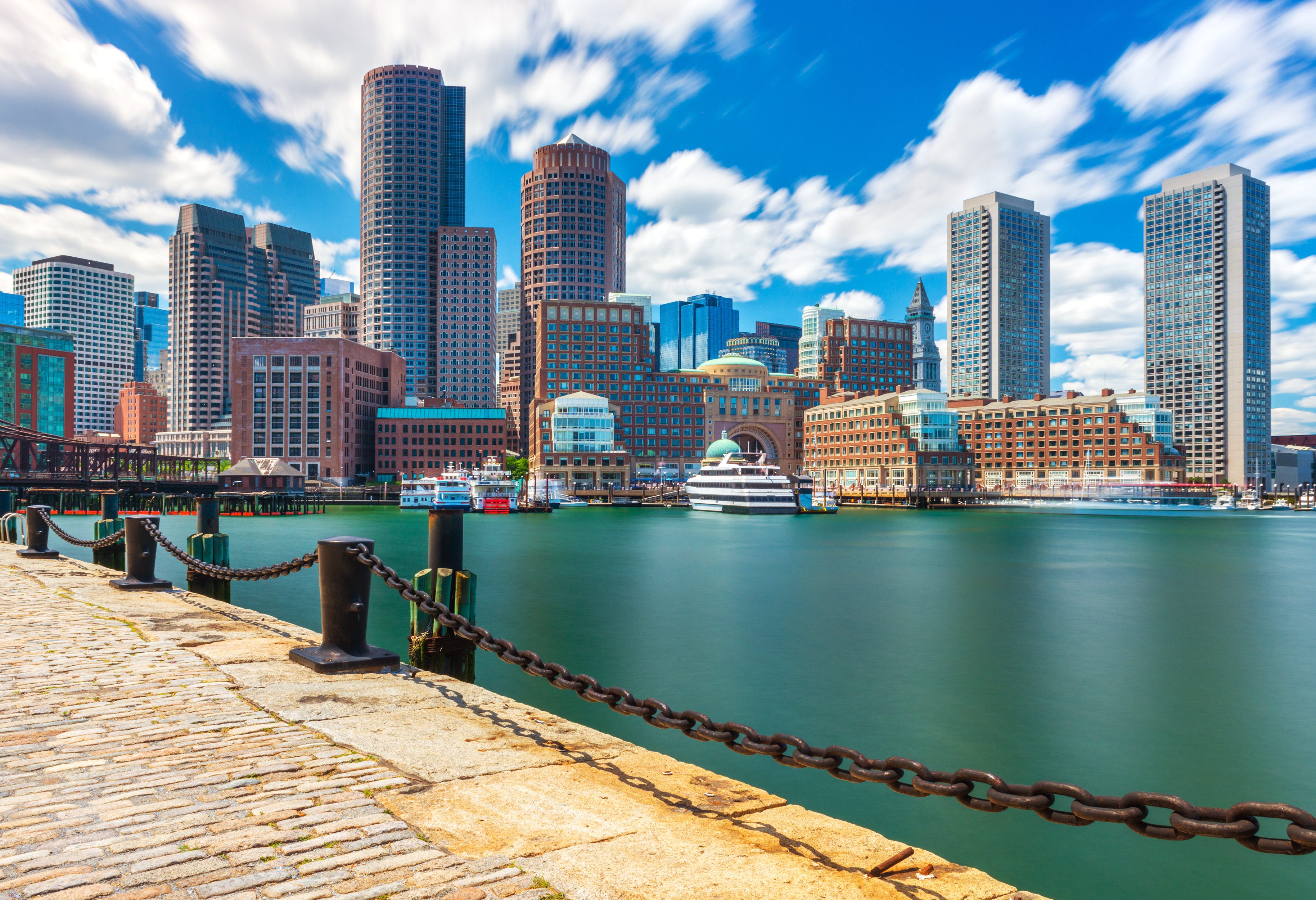 De haven bij Boston in Amerika