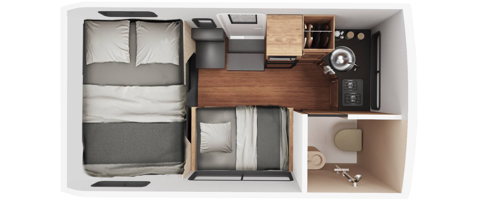 Cruise Canada Compact RV nachtindeling