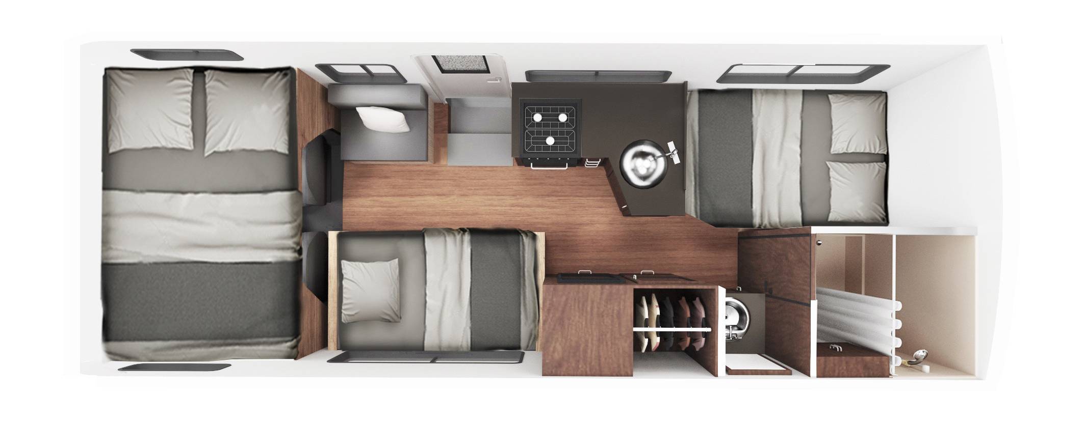 Cruise Canada Standard RV nachtindeling