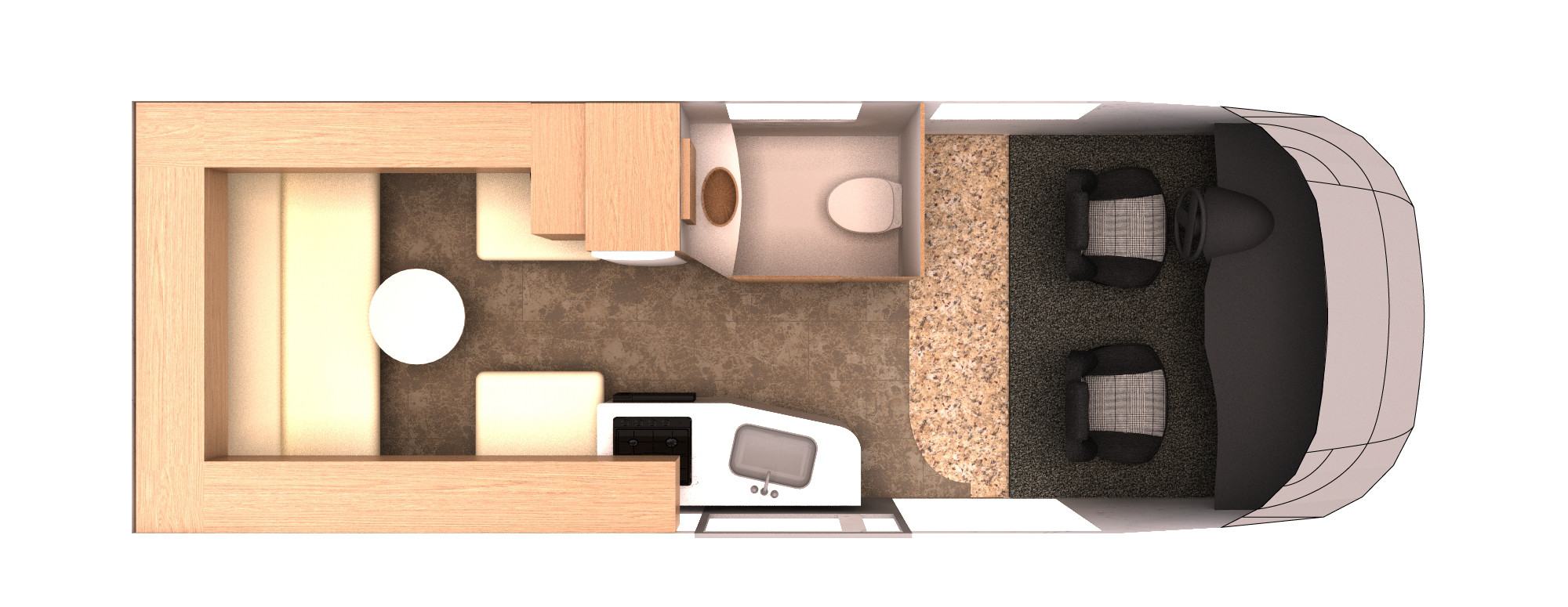 Canadream Deluxe camper van DVC dagindeling