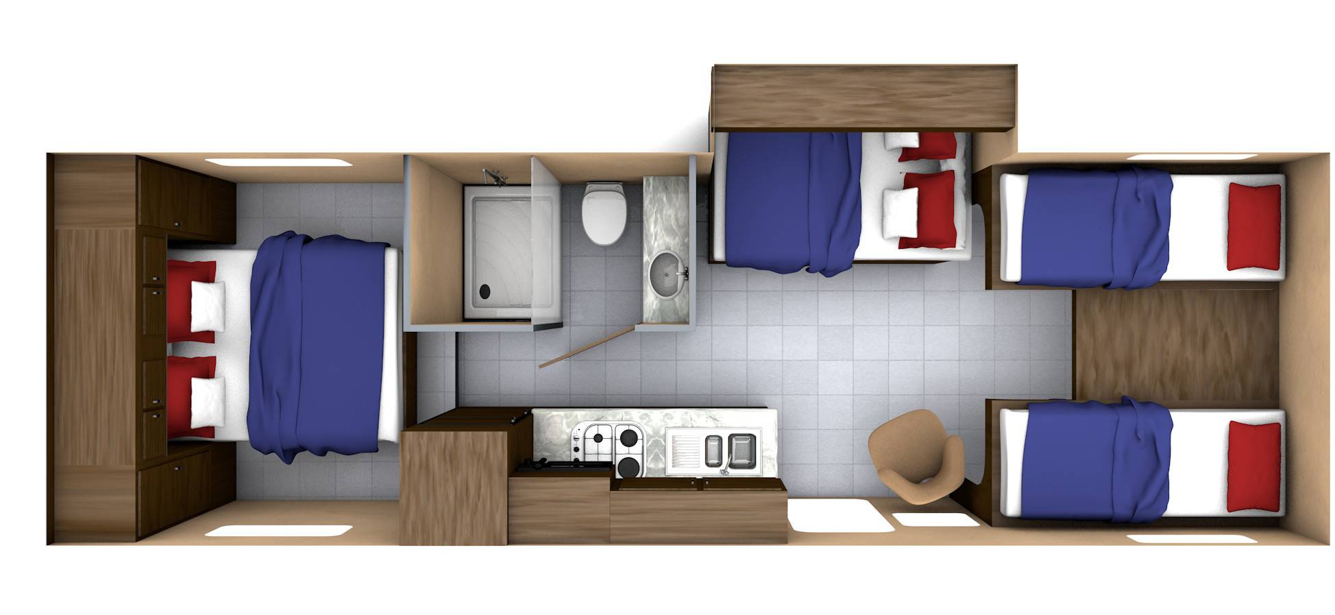 Canadream Maxi Motorhome camper MHA nachtindeling