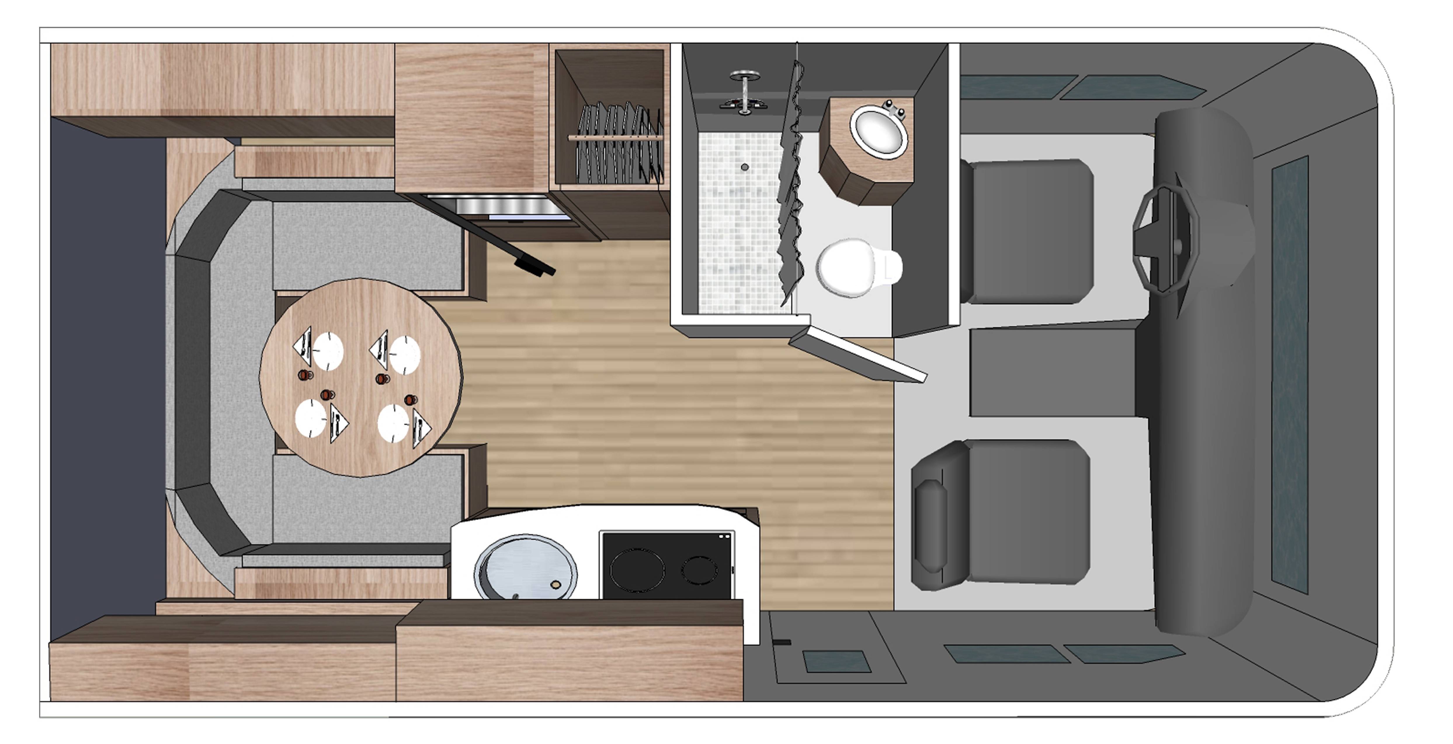 Fraserway C-Small camper dagindeling