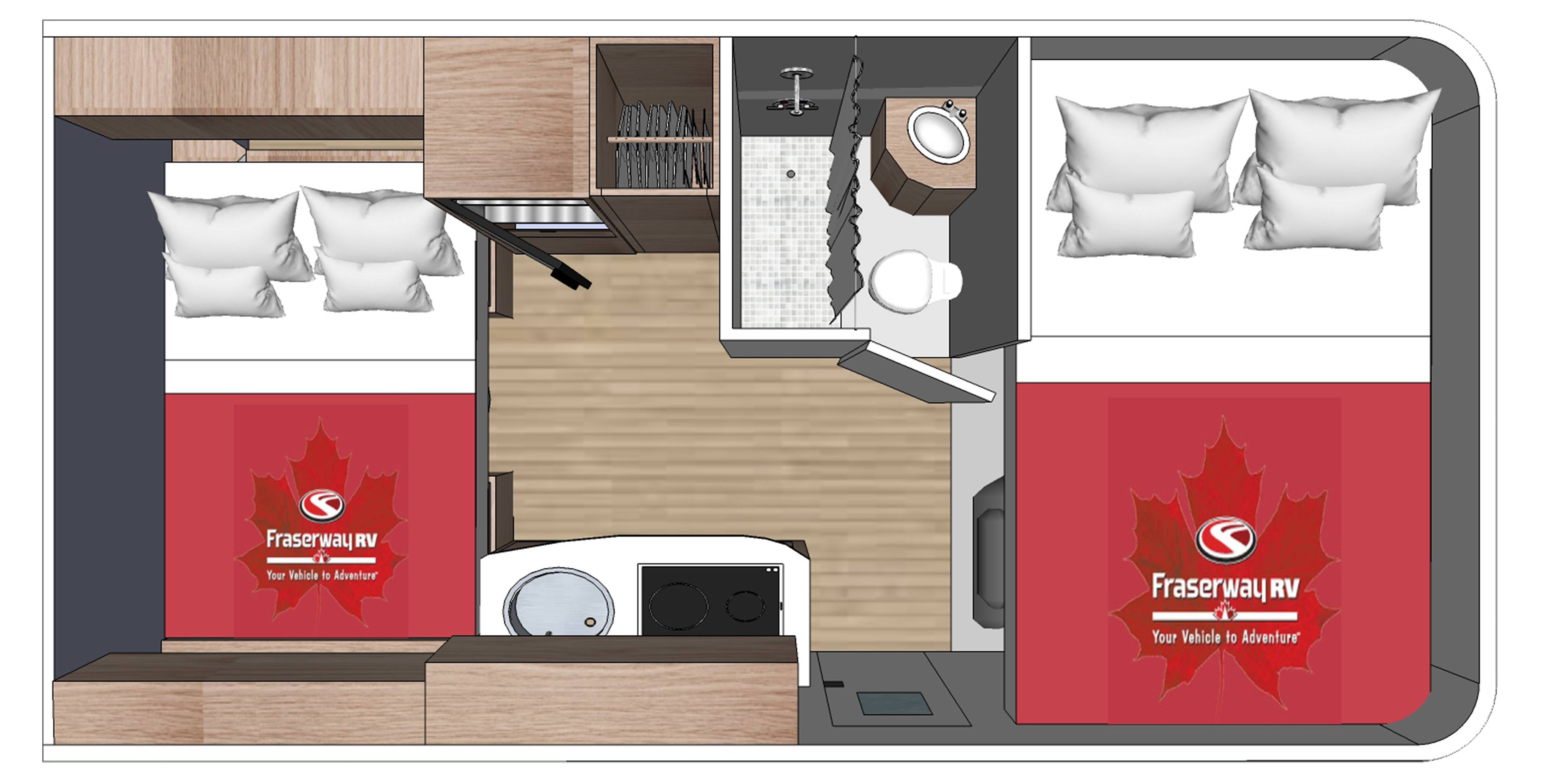 Fraserway C-Small camper nachtindeling