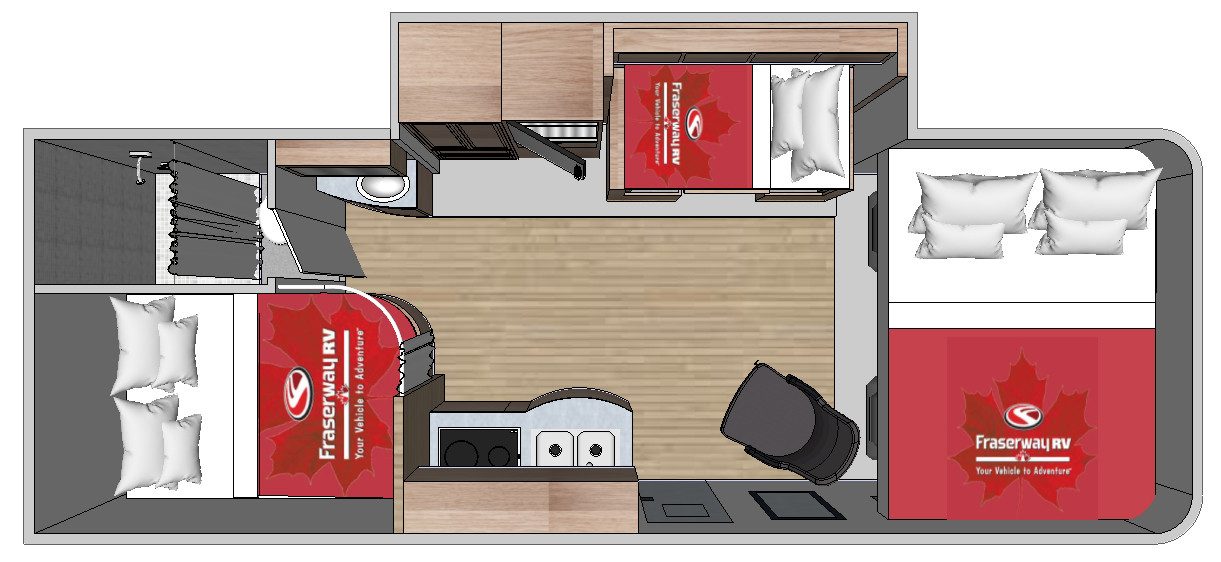Fraserway C Large camper nachtindeling