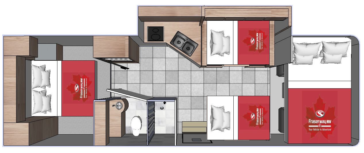 Fraserway C-XLarge camper nachtindeling