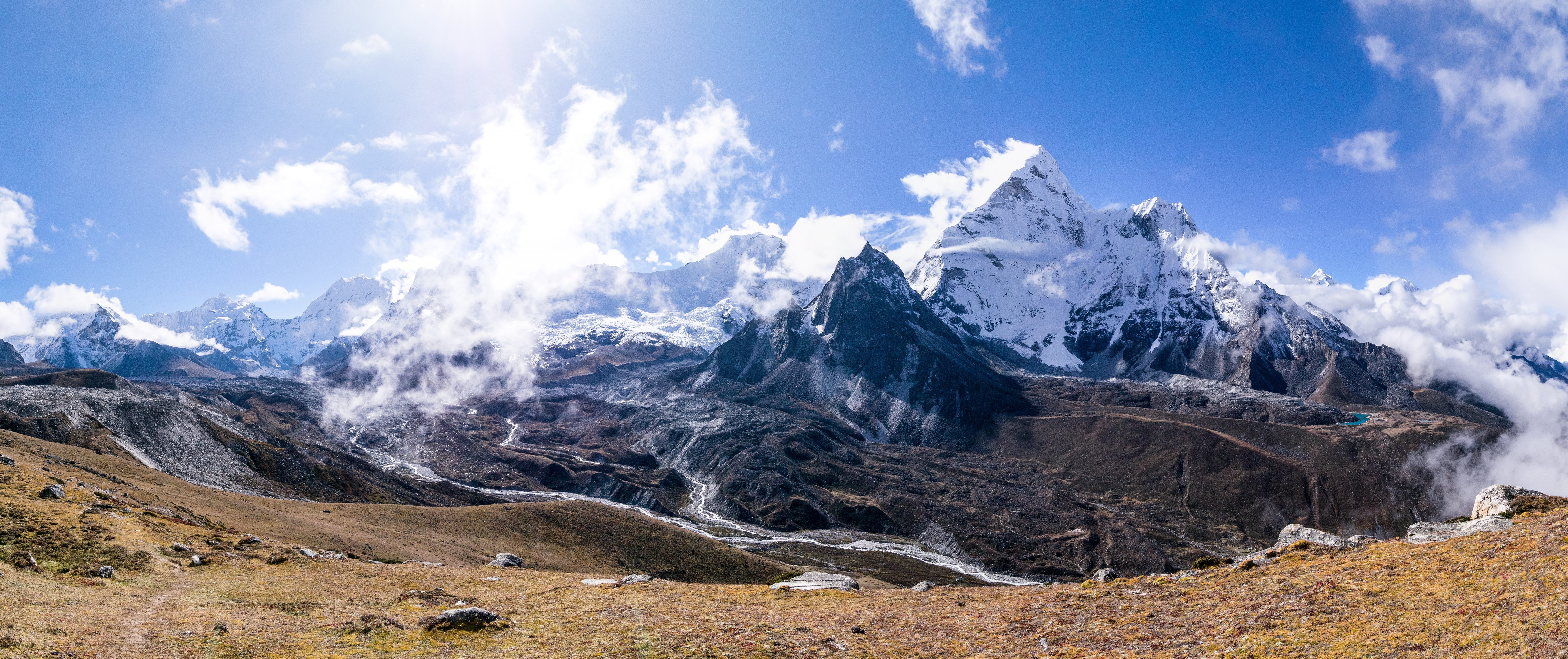 Himalaya gebergte in Nepal