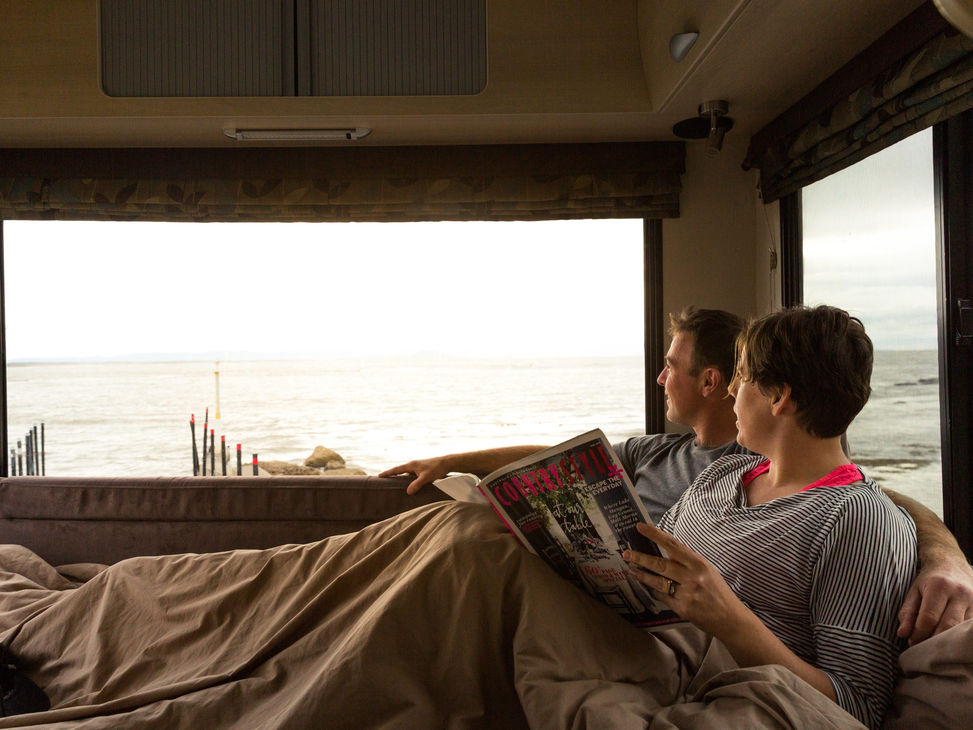 Rustig wakker worden in de Big Six camper van Mighty in Nieuw-Zeeland