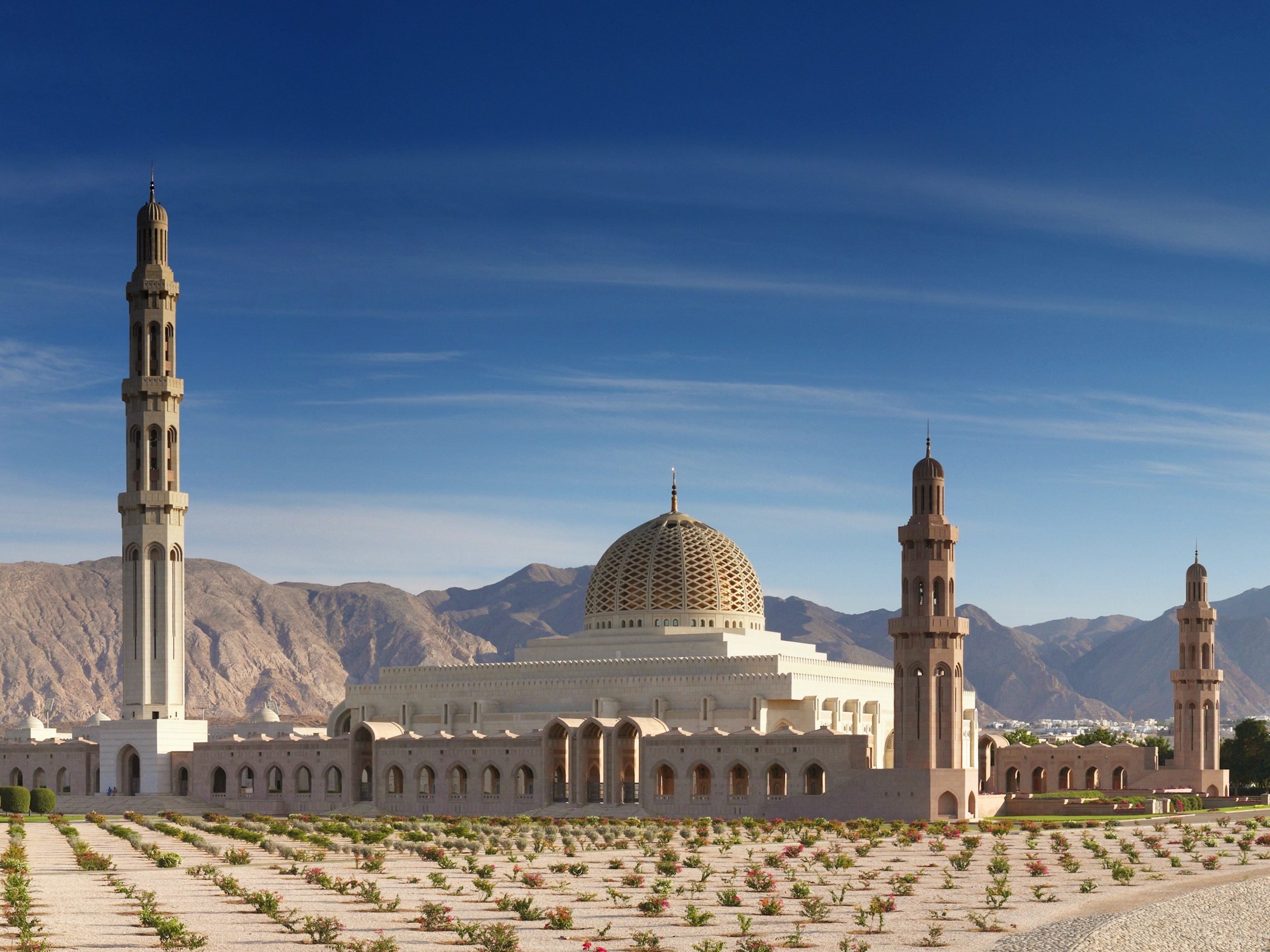 De Sultan Qaboos Grande Mosque in Muscat, Oman