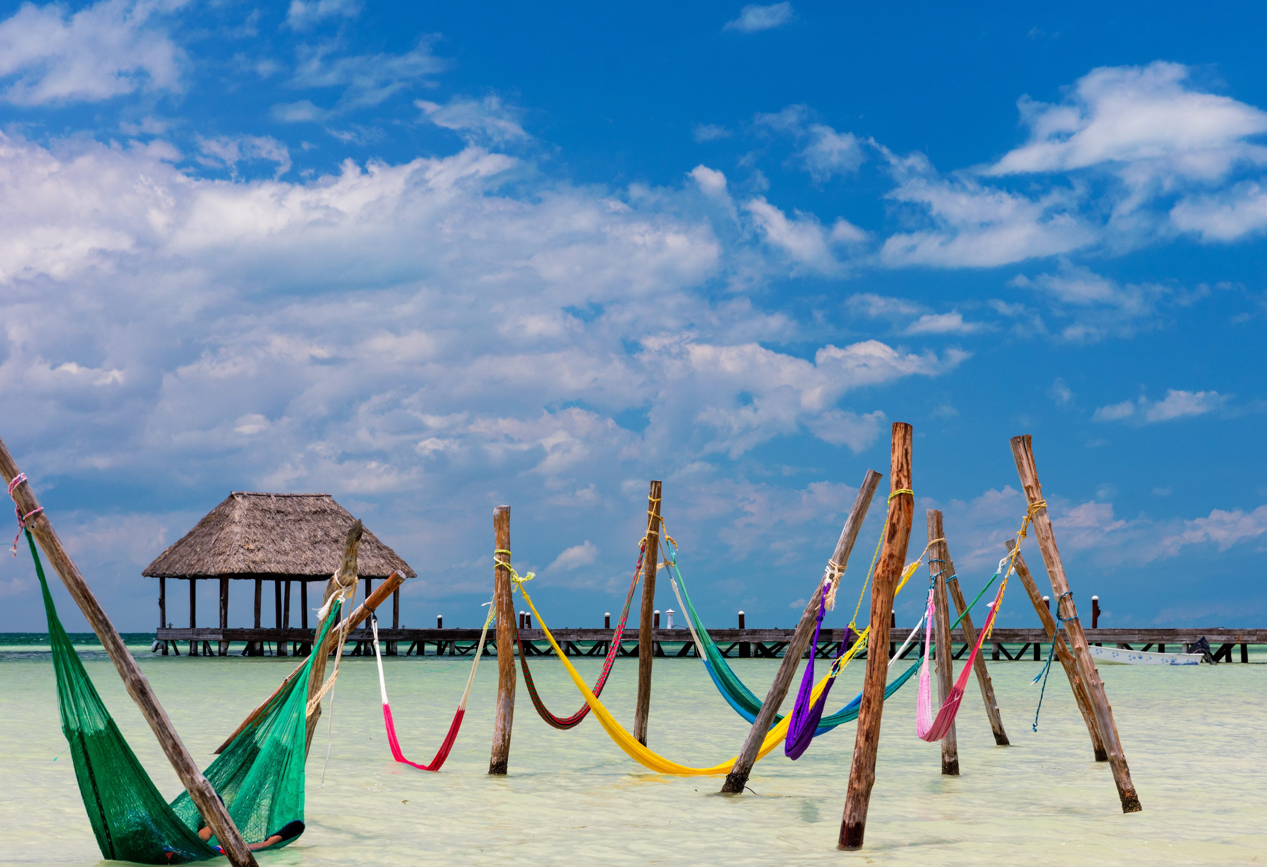 Punta Cocos strand op Isla Holbox in Yucatan in Mexico
