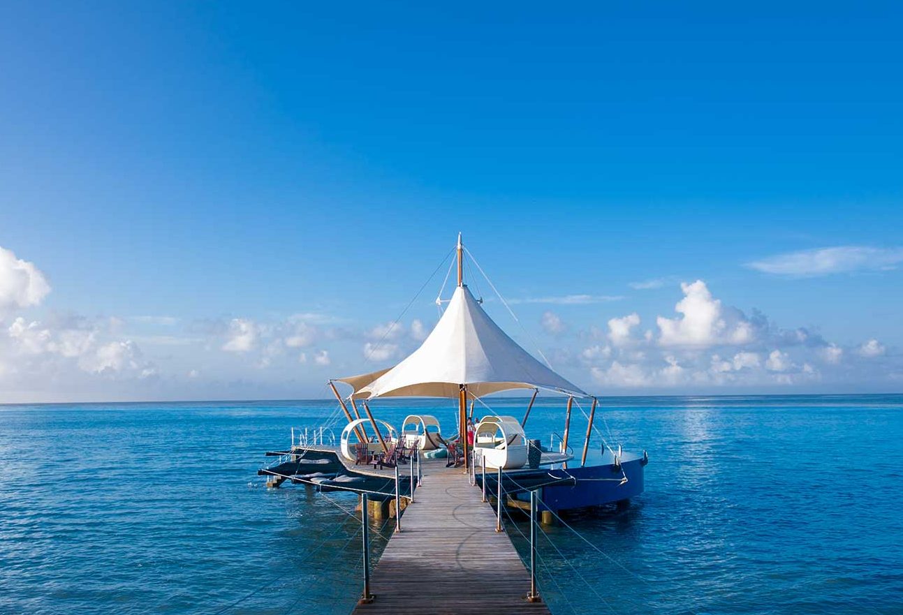 Seychellen Praslin Coco de Mer Hotel Overwater zwembad