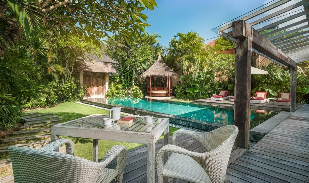 Tuin van de 2-Bedroom Poolvilla in het Space Villas Bali in Seminyak