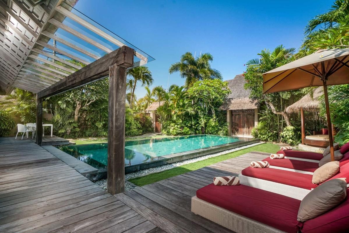 Tuin van de 2-Bedroom Poolvilla in het Space Villas Bali in Seminyak