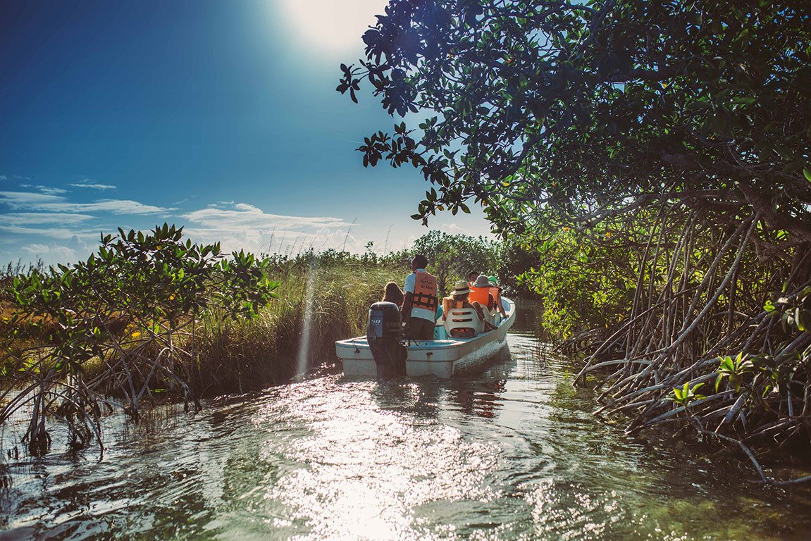 Mexico Sian Kaan Biosfeer reserve boot