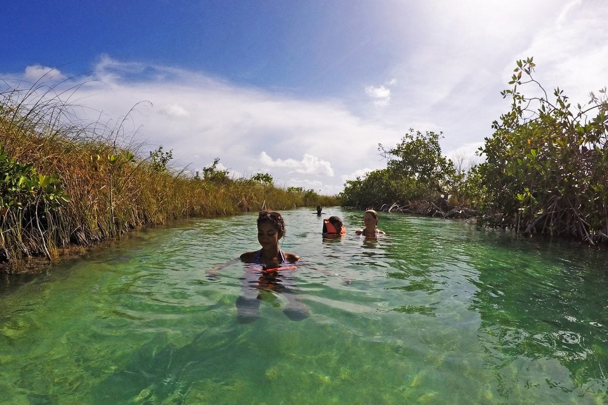 Mexico Sian Kaan Biosfeer reserve floaten