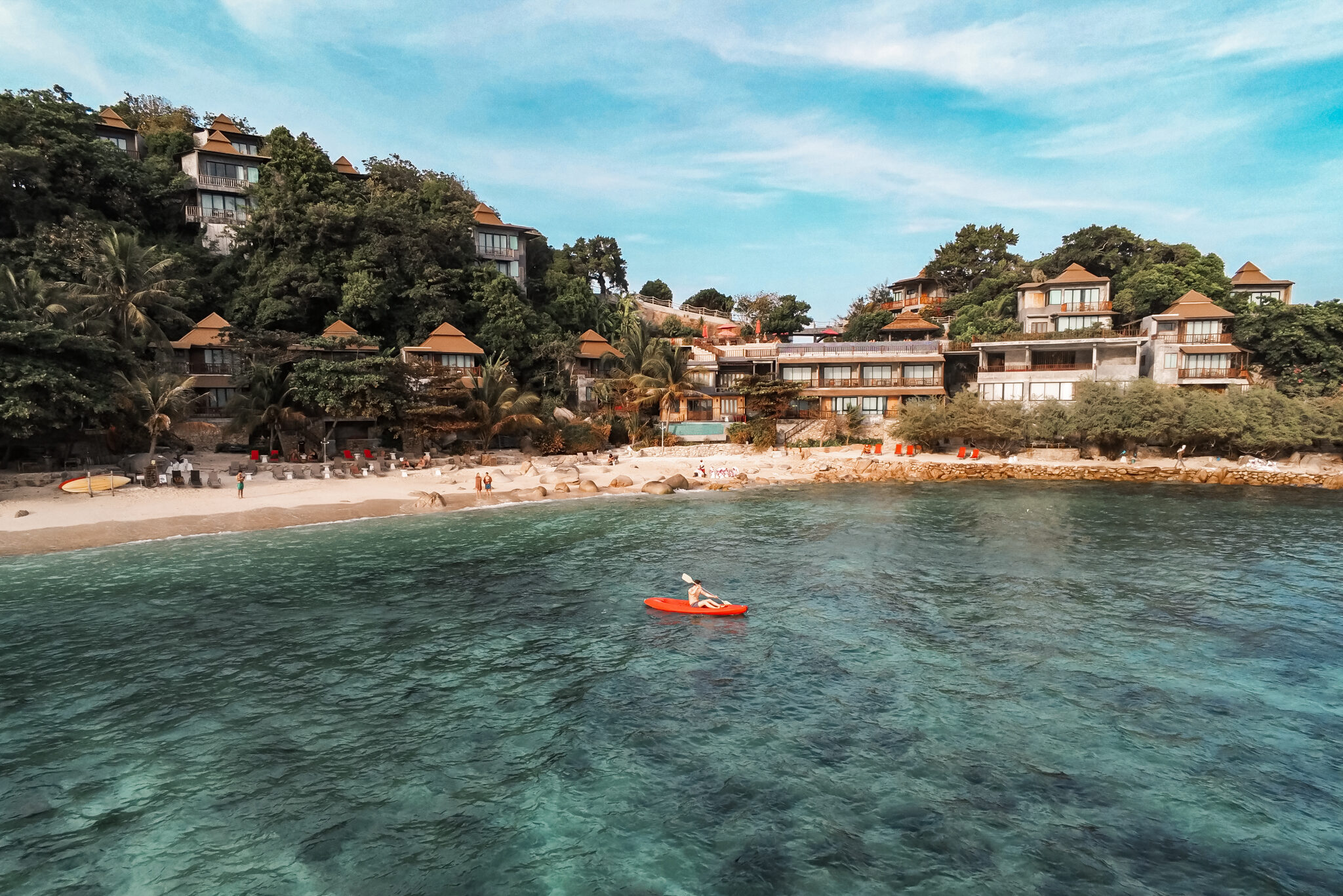 Kajakken voor de kust