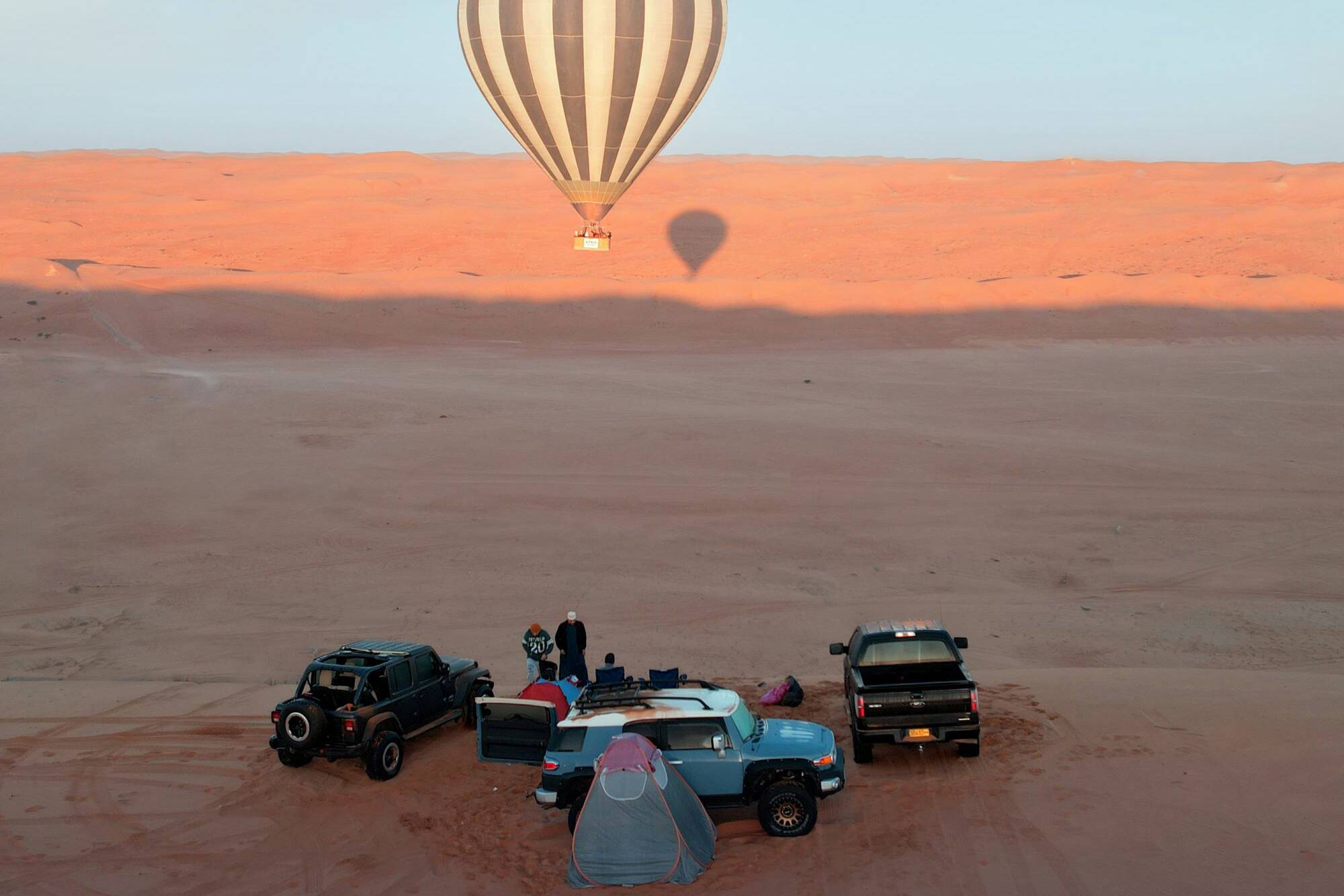 Oman Wahiba Sands Luchtballon