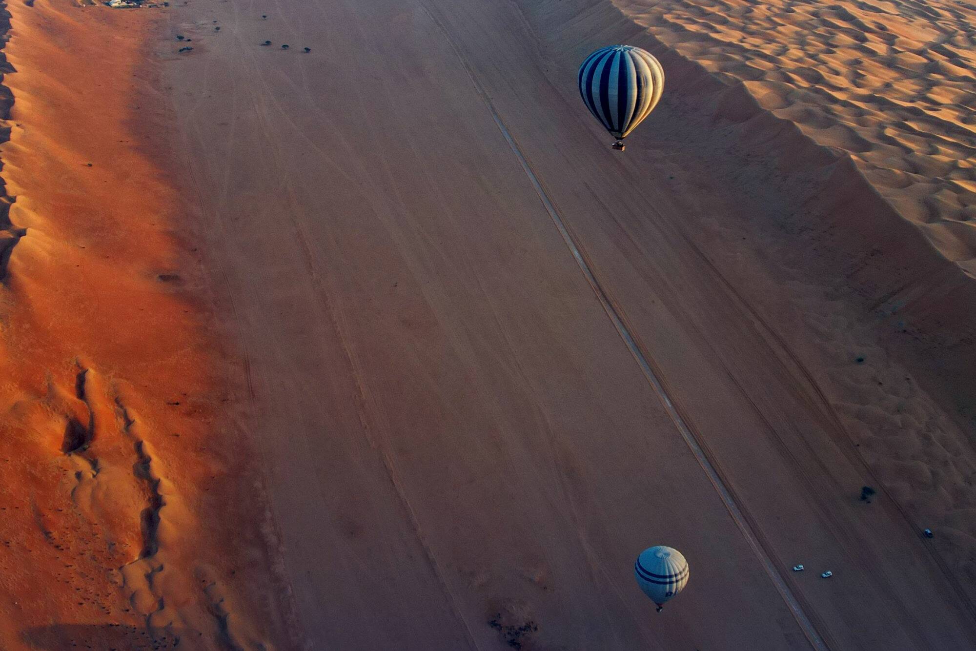 Oman Wahiba Sands Luchtballon